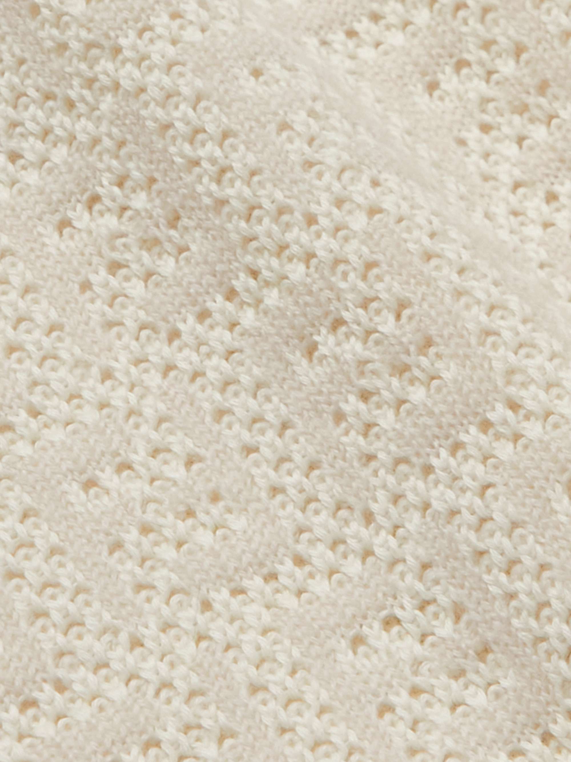 FENDI Logo-Intarsia Wool, Cotton and Cashmere-Blend Sweater