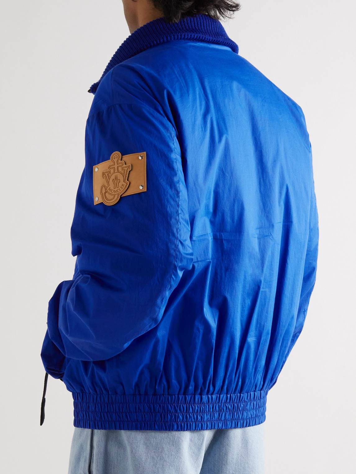 Shop Moncler Genius 1 Moncler Jw Anderson Skiddaw Logo-appliquéd Padded Shell Down Jacket In Blue