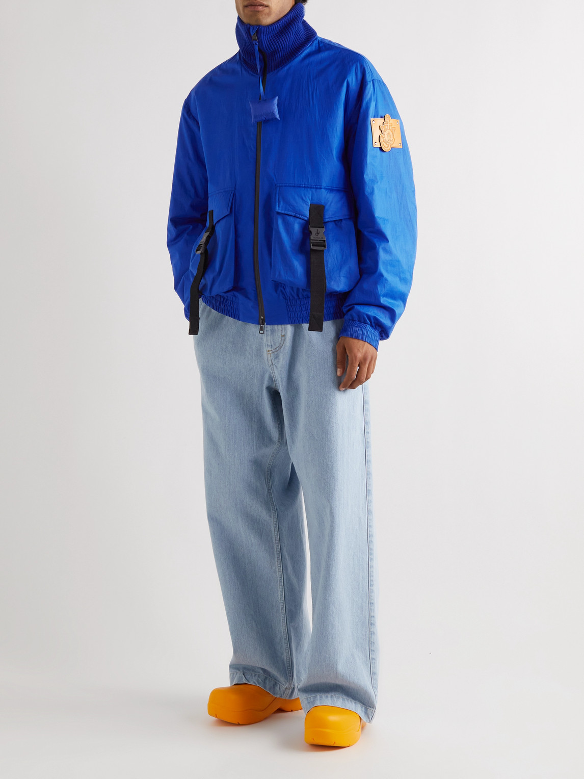 Moncler Genius 1 Moncler Jw Anderson Skiddaw Logo-appliquéd Padded Shell Down Jacket In Blue