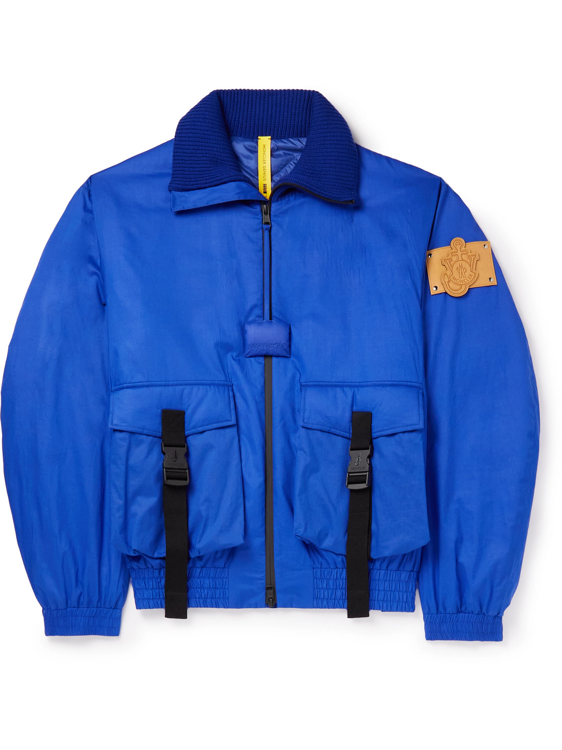 Moncler Genius 1 Moncler Jw Anderson Skiddaw Logo-appliquéd Padded Shell Down Jacket In Blue
