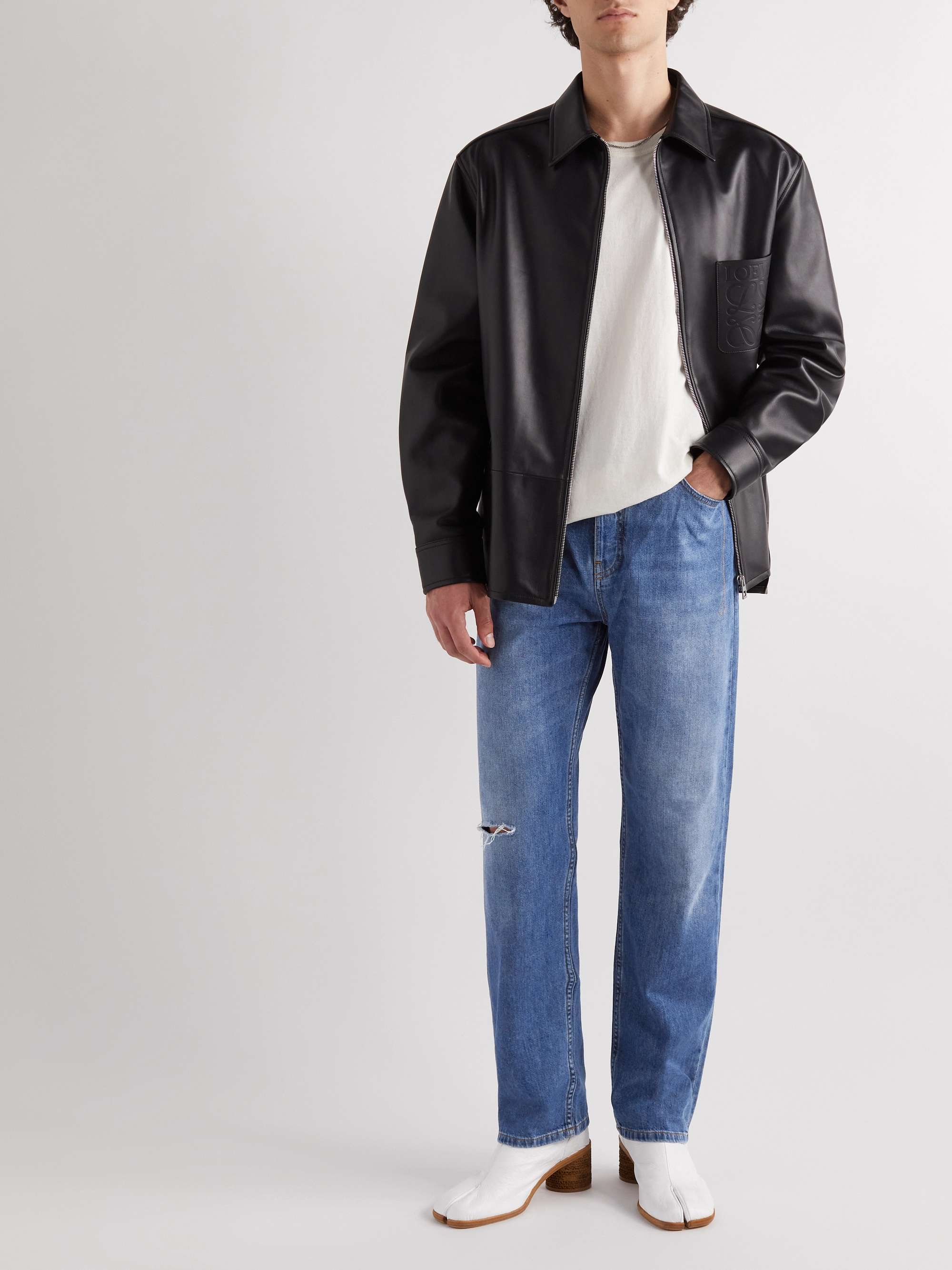 LOEWE Straight-Leg Distressed Jeans