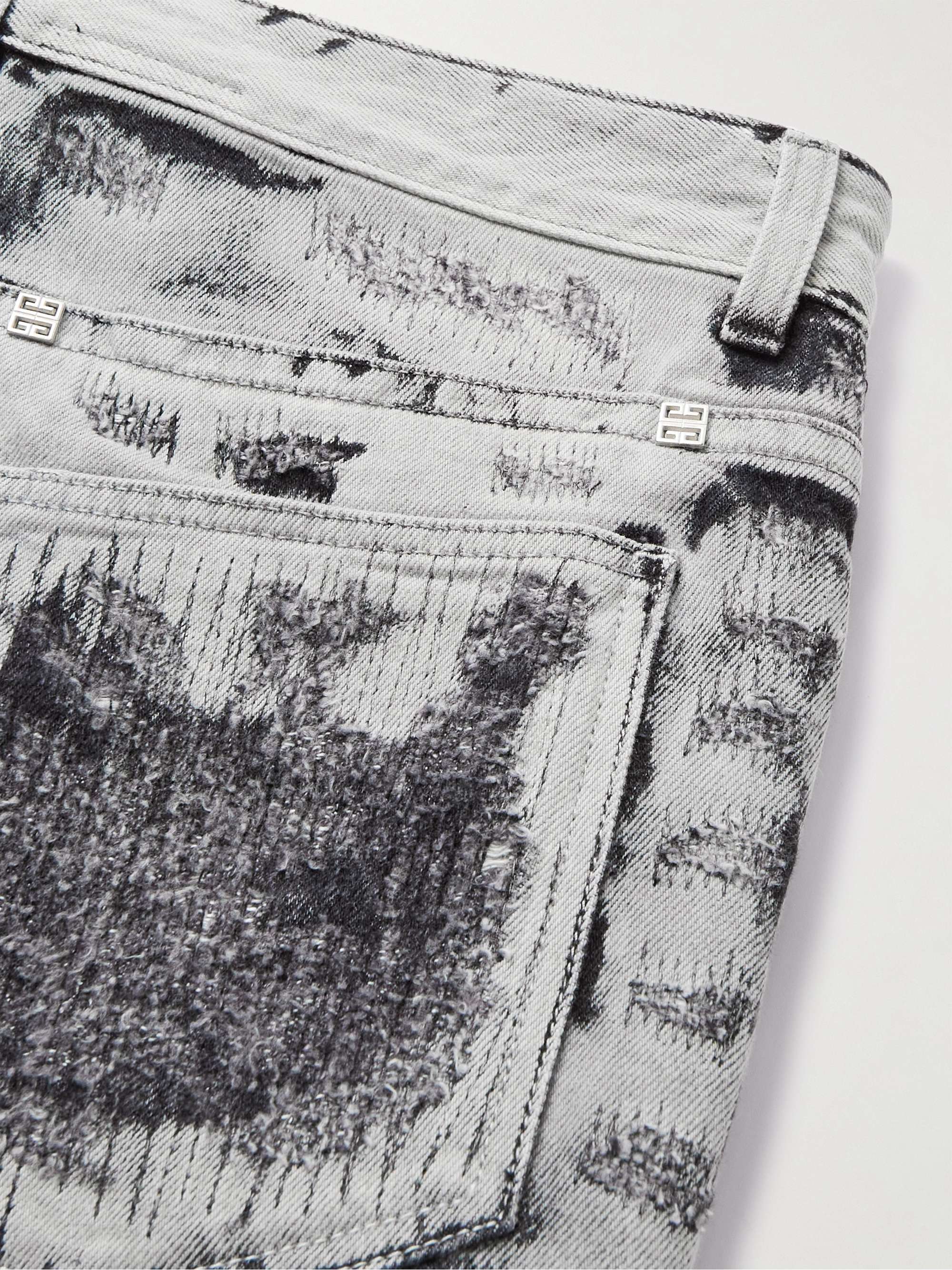 GIVENCHY Slim-Fit Distressed Bleached Jeans