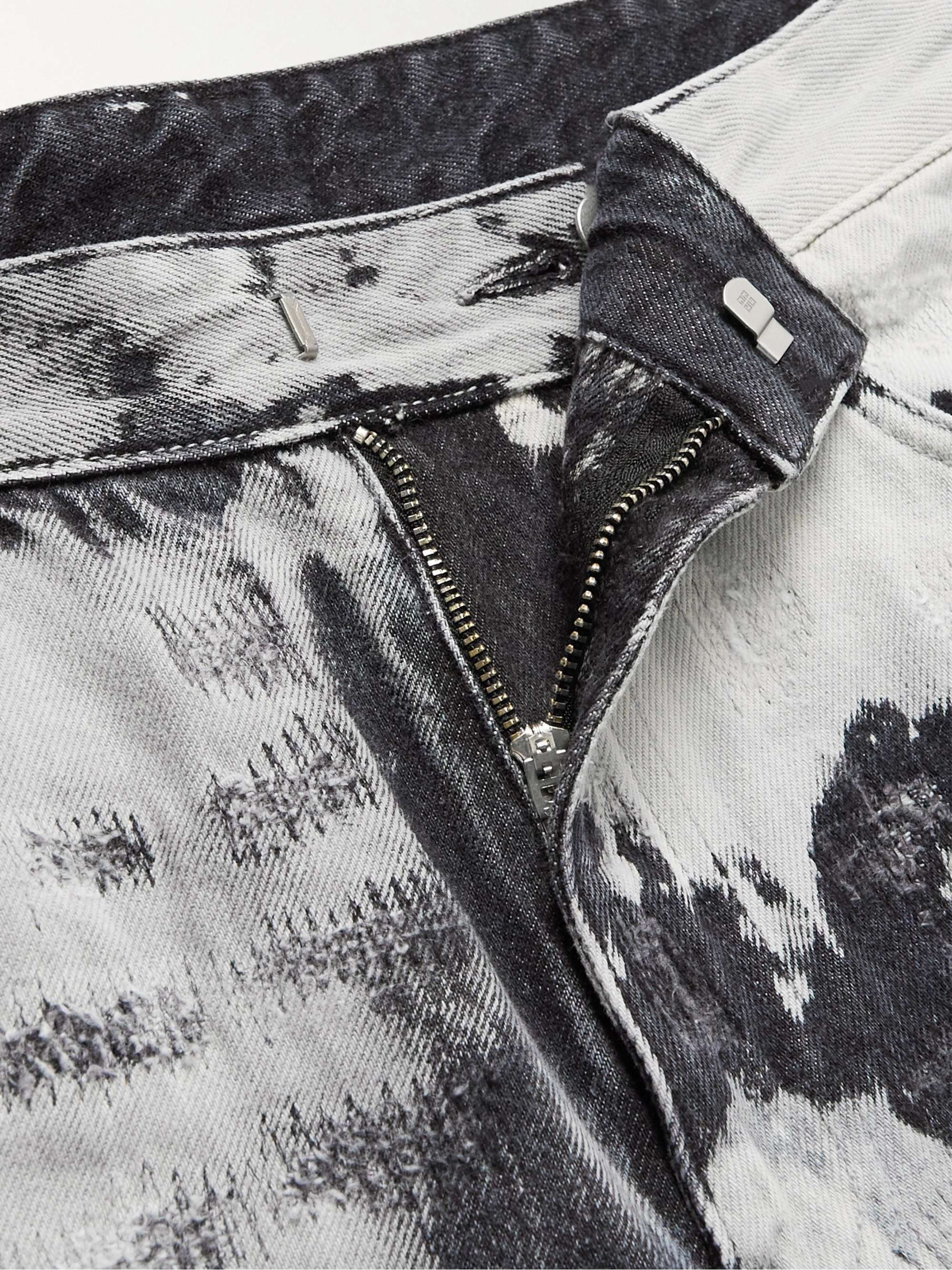 GIVENCHY Slim-Fit Distressed Bleached Jeans