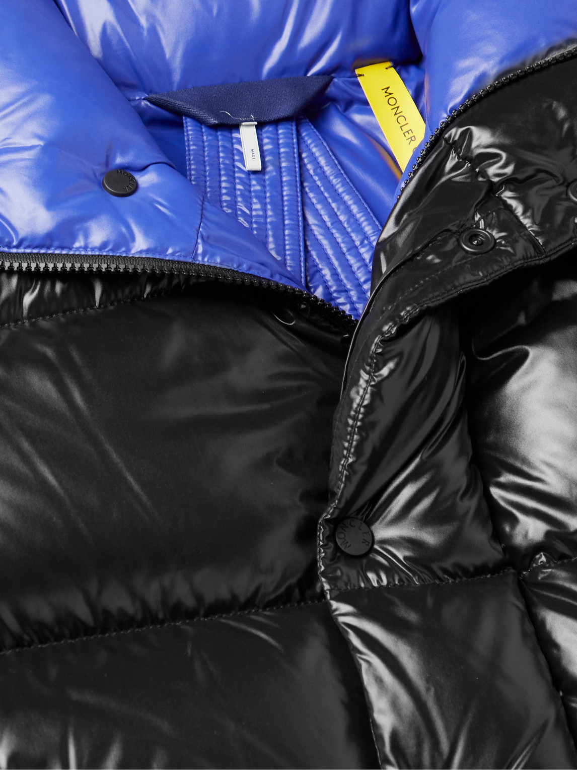 Moncler Genius 2 Moncler 1952 Dervo Logo-appliquéd Quilted Glossed-shell Down Jacket In Black