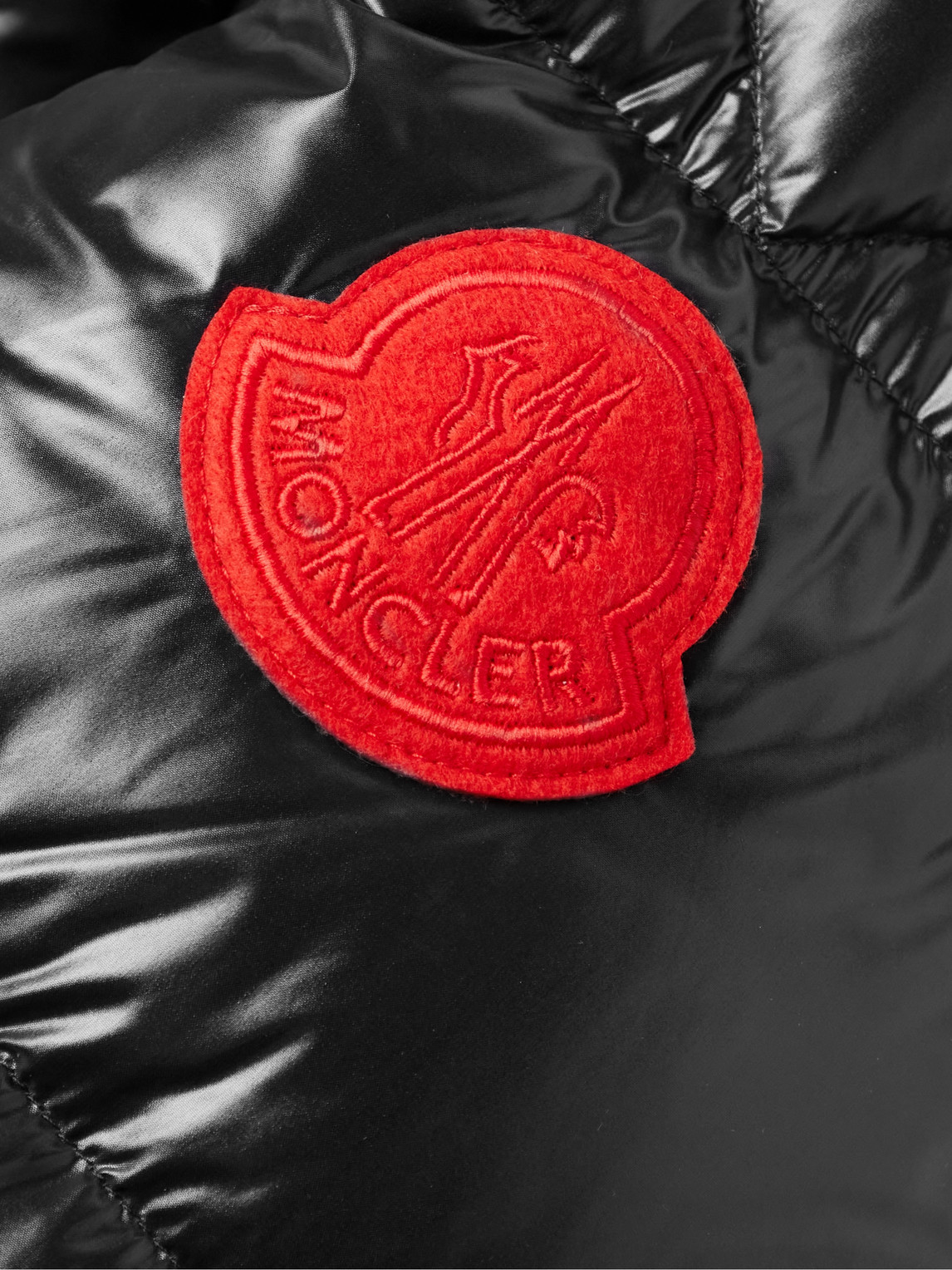Moncler Genius 2 Moncler 1952 Dervo Logo-appliquéd Quilted Glossed-shell Down Jacket In Black