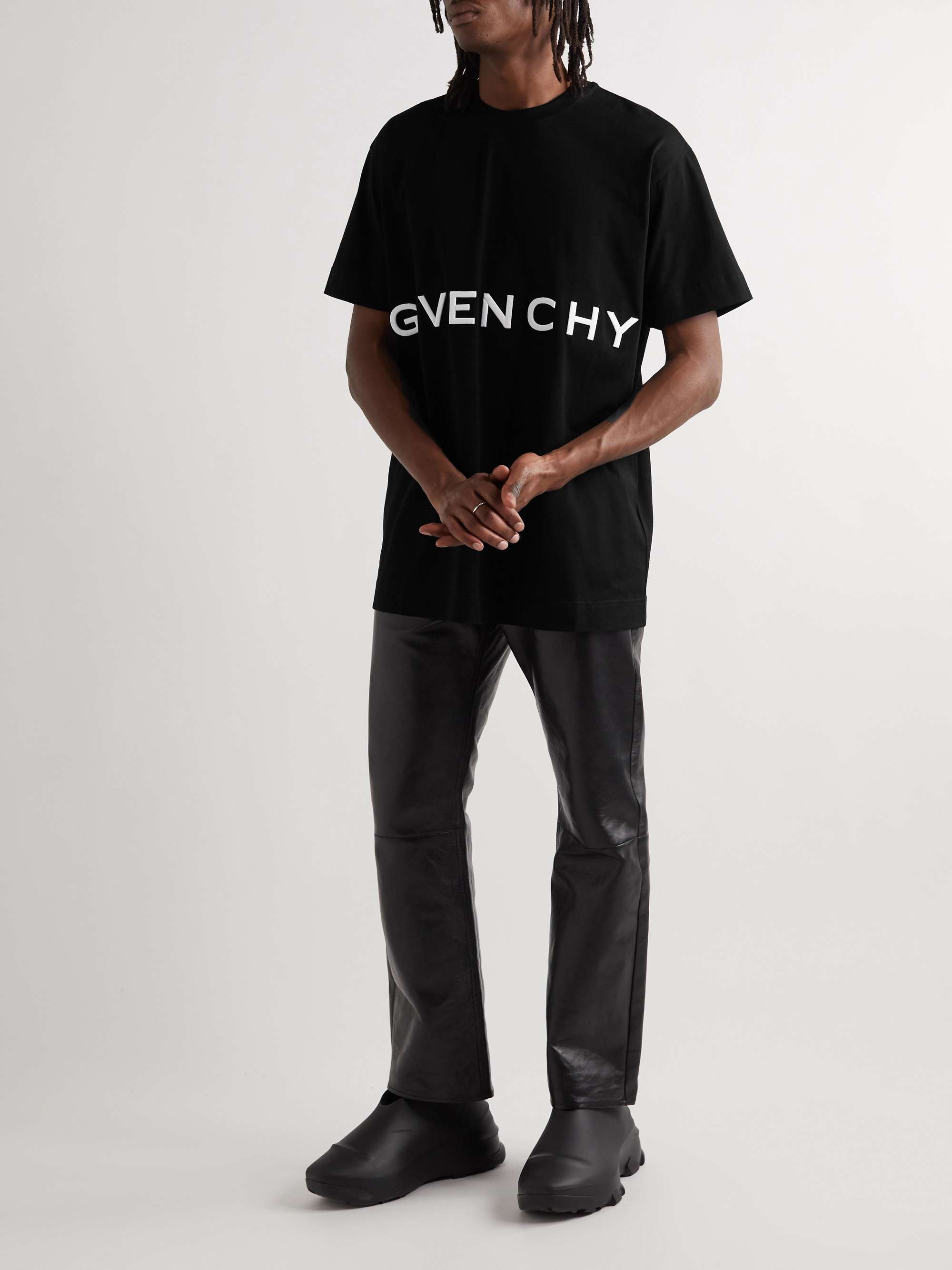 【美品】GIVENCHY（ジバンシー）メンズロゴTシャツ ブラック Lサイズ