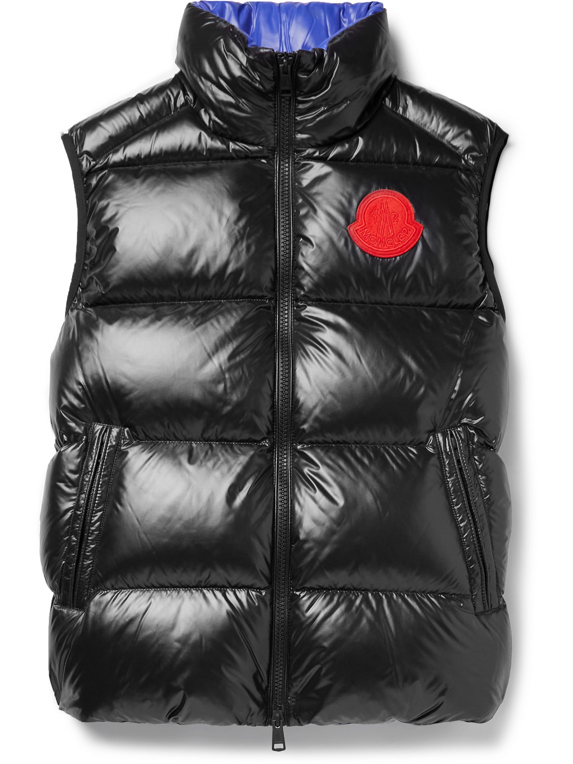 Shop Moncler Genius 2 Moncler 1952 Sumido Logo-appliquéd Quilted Glossed-shell Down Gilet In Black