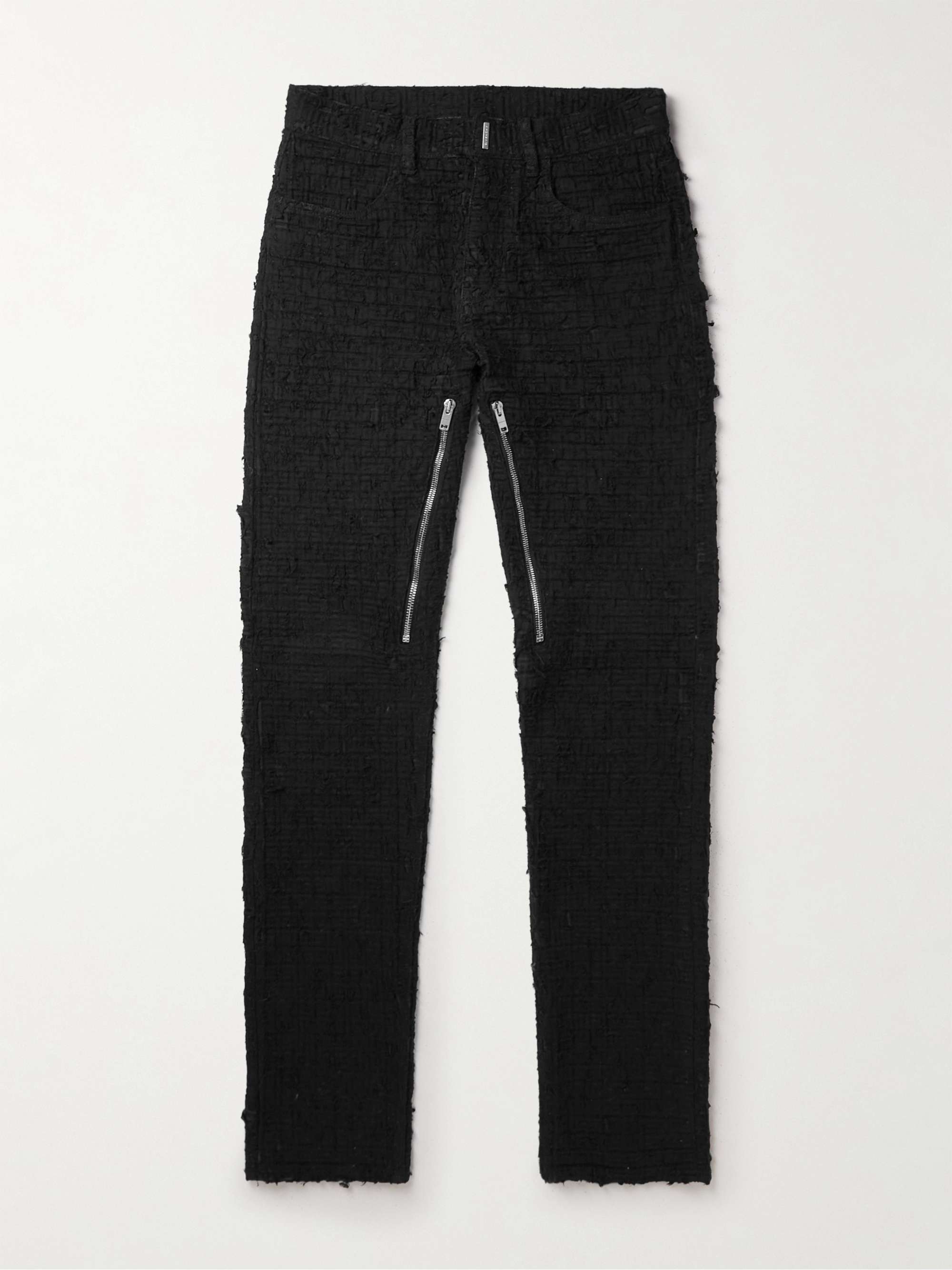 GIVENCHY Straight-Leg Zip-Detailed Distressed Jeans for Men | MR PORTER