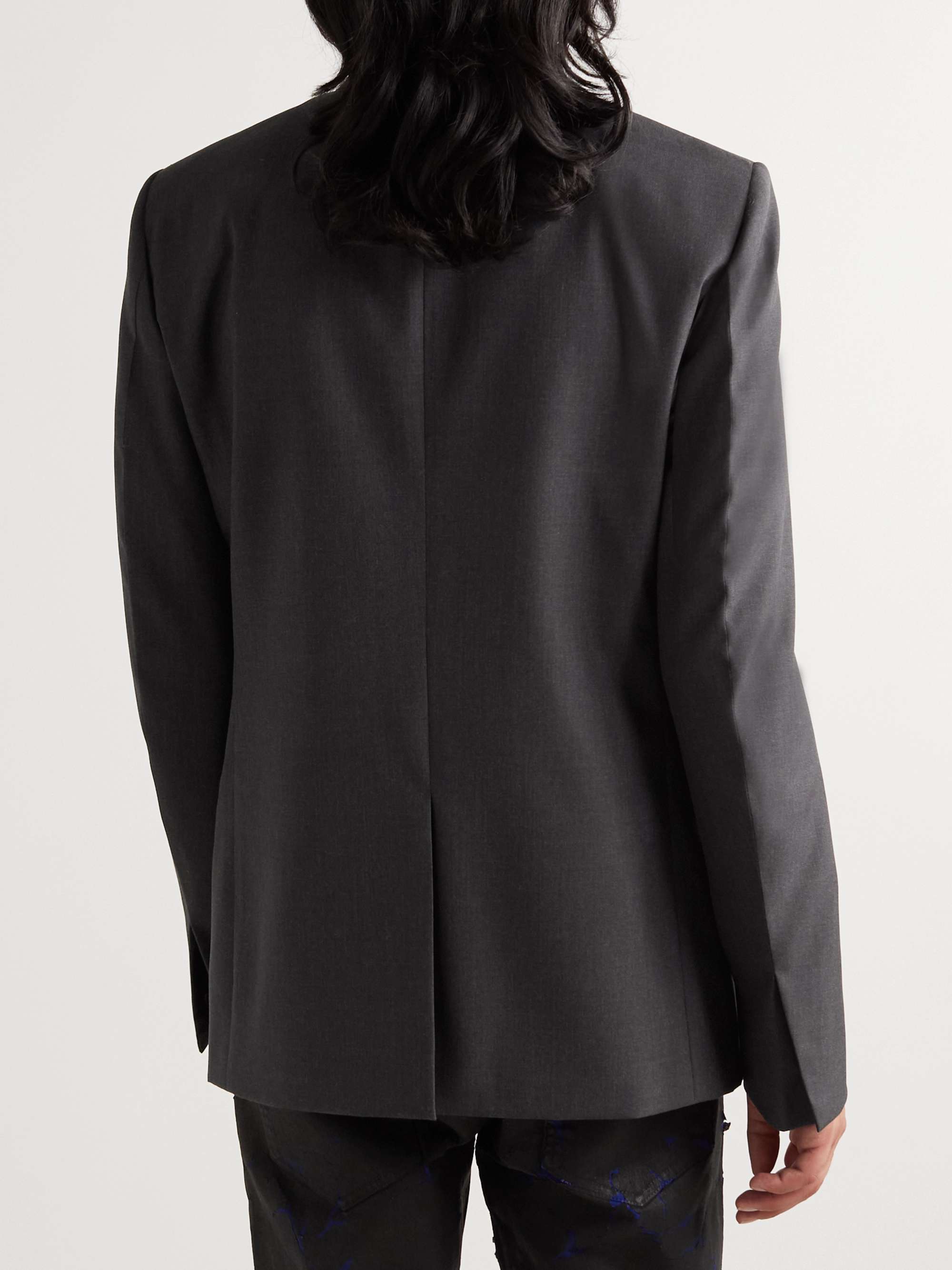 GIVENCHY Double-Breasted U-Lock-Detailed Wool-Twill Blazer