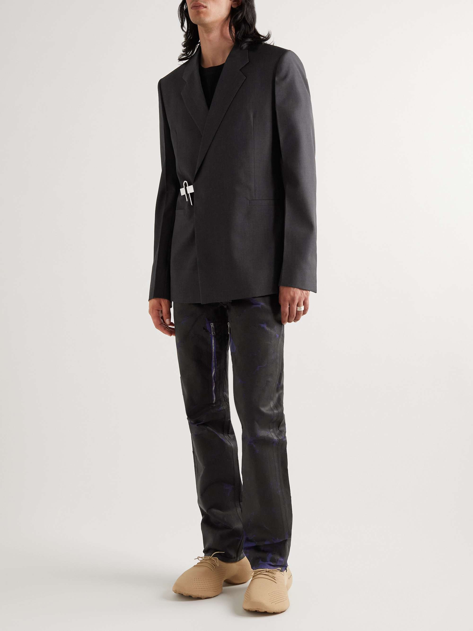 GIVENCHY Double-Breasted U-Lock-Detailed Wool-Twill Blazer
