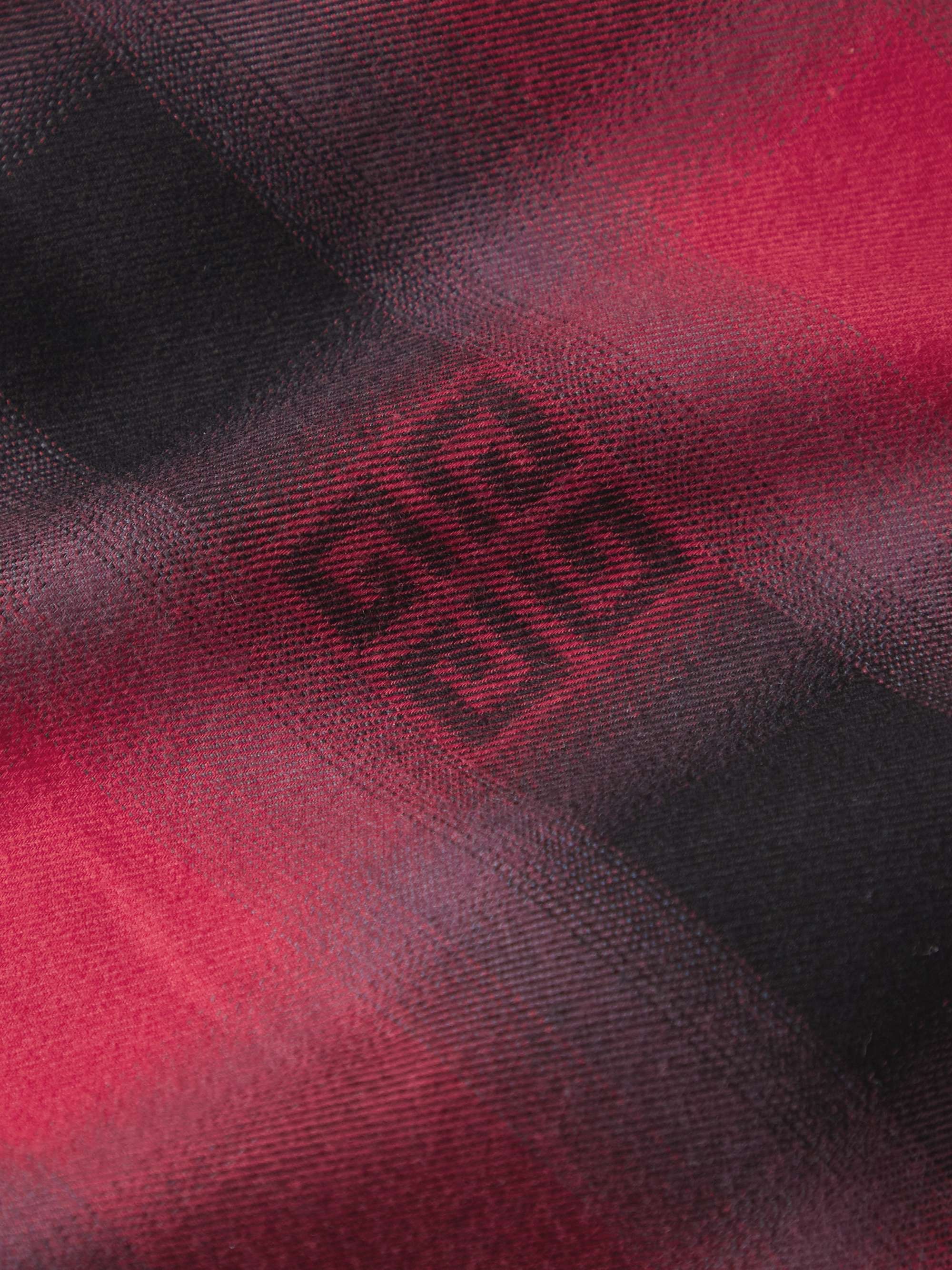 GIVENCHY Logo-Print Quilted Checked Wool-Flannel Overshirt