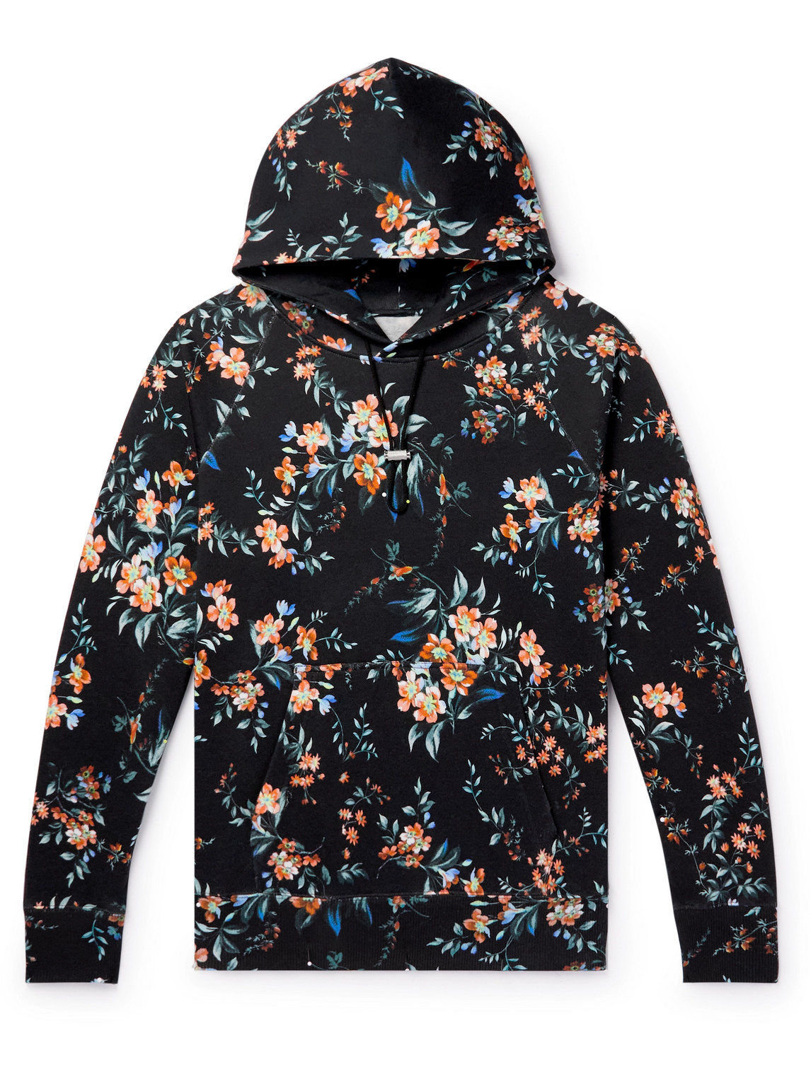 Floral-Print Cotton-Jersey Hoodie