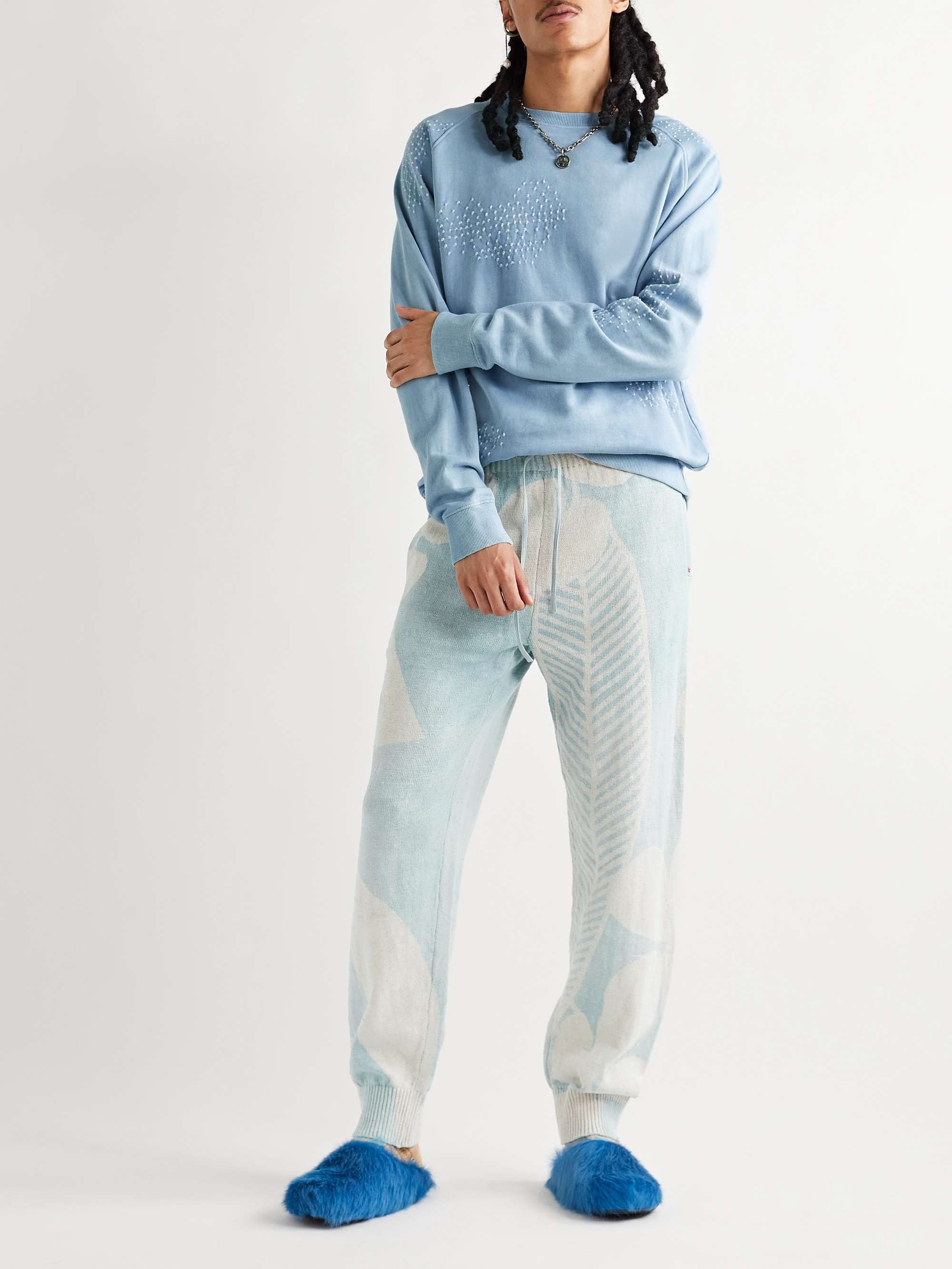 11.11/ELEVEN ELEVEN Bandhani-Dyed Organic Cotton-Jersey Sweatshirt