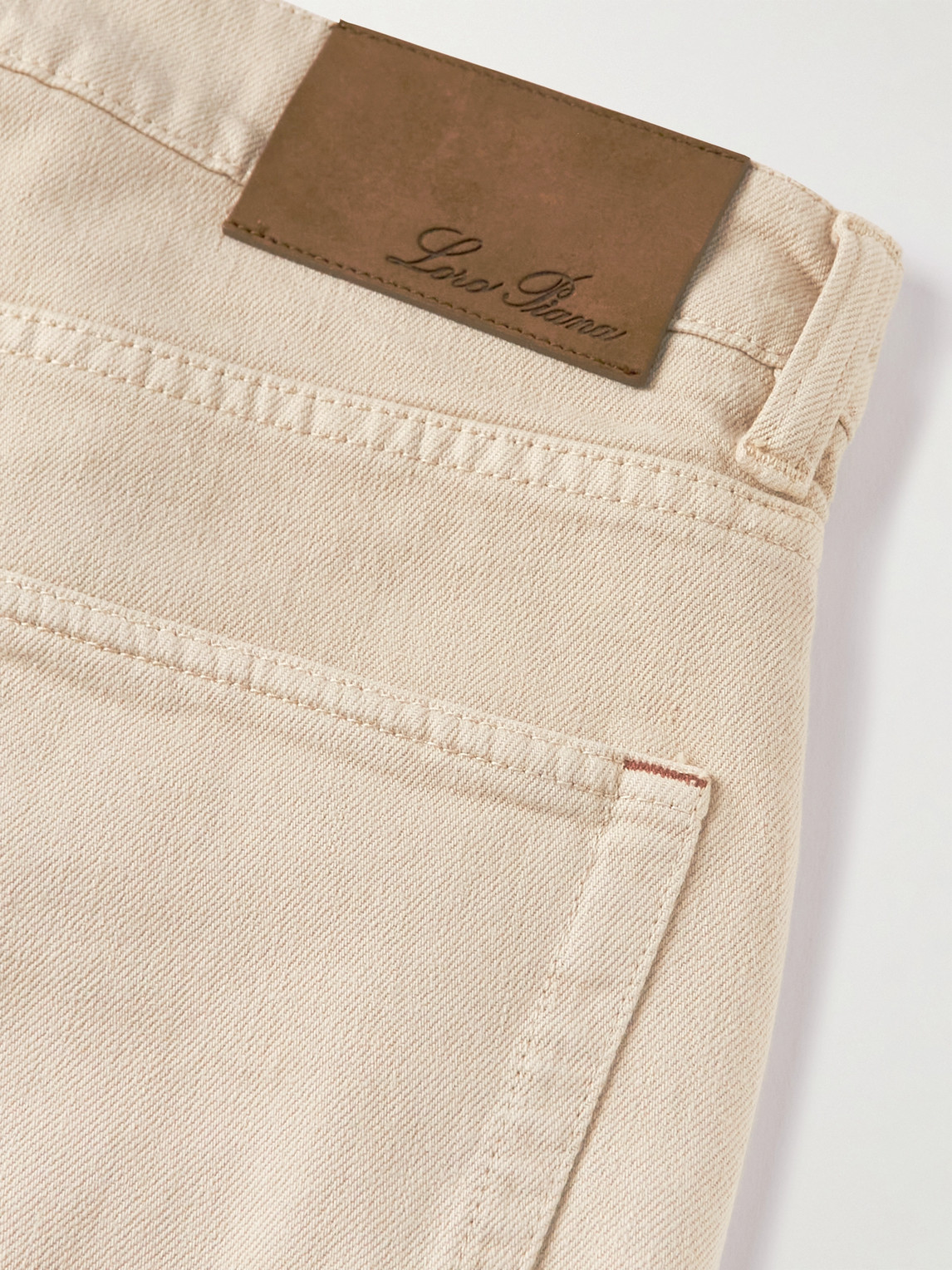 Shop Loro Piana Slim-fit Garment-dyed Jeans In Neutrals