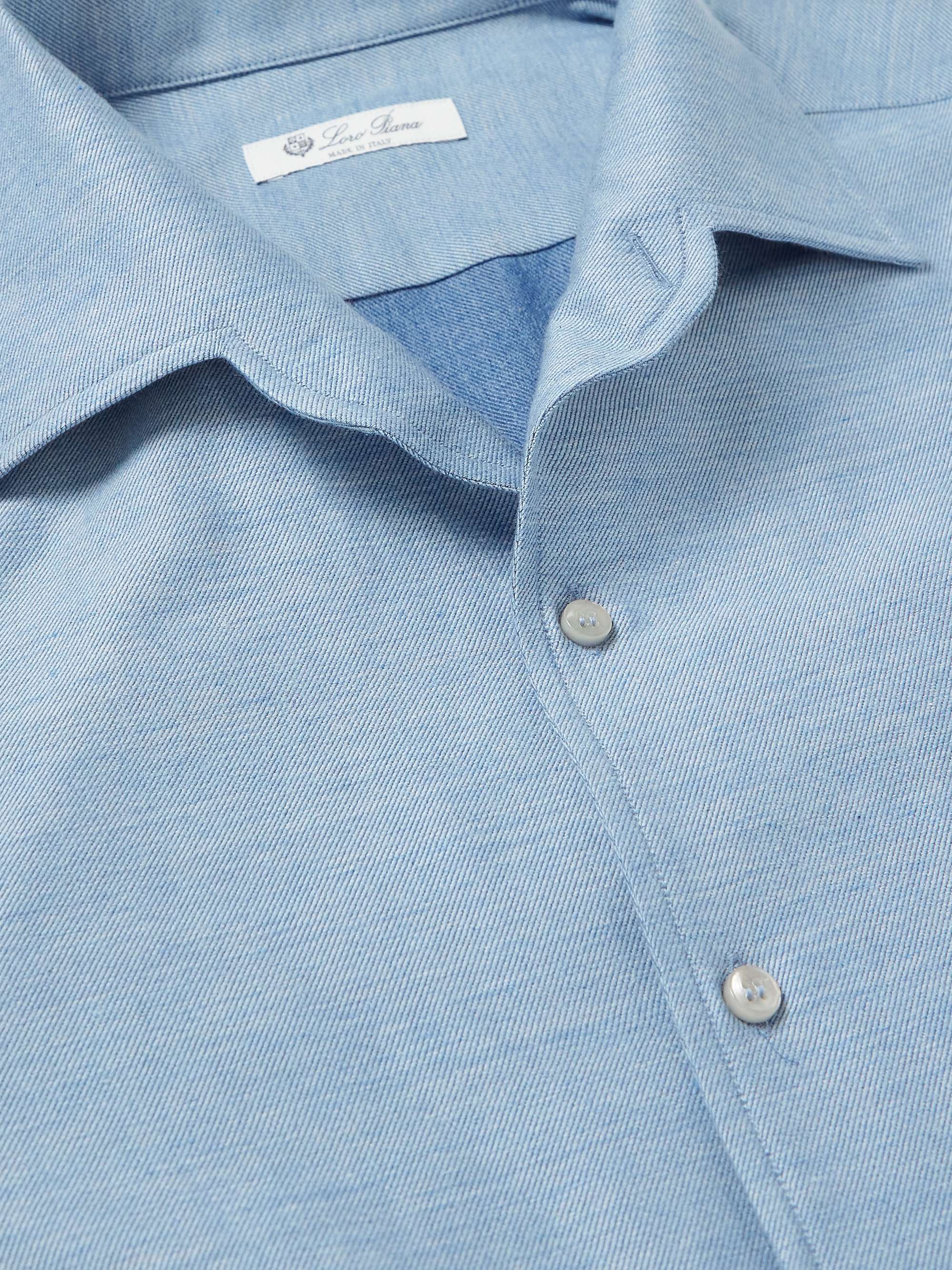 LORO PIANA André Cotton and Cashmere-Blend Twill Shirt