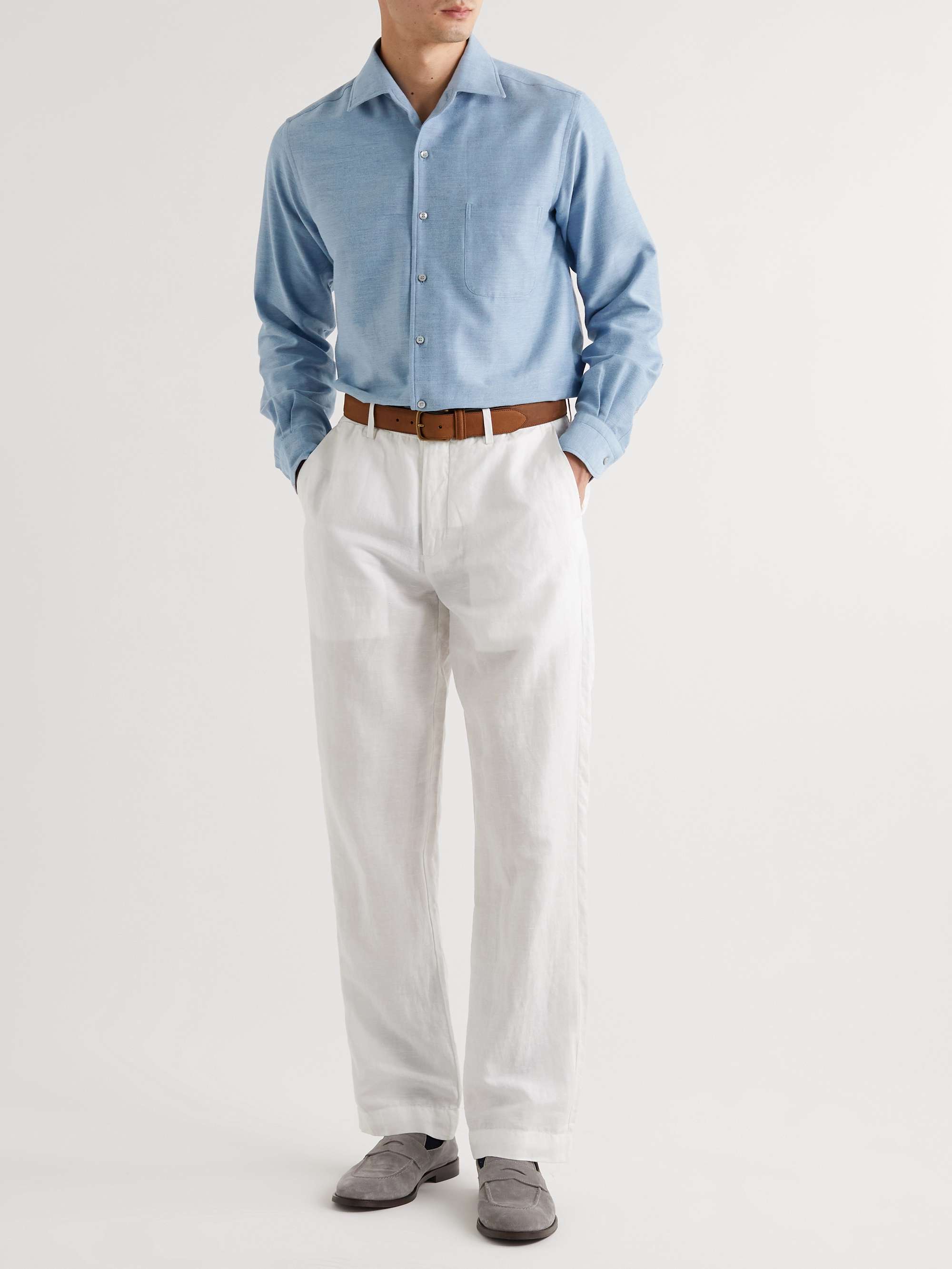 LORO PIANA André Cotton and Cashmere-Blend Twill Shirt