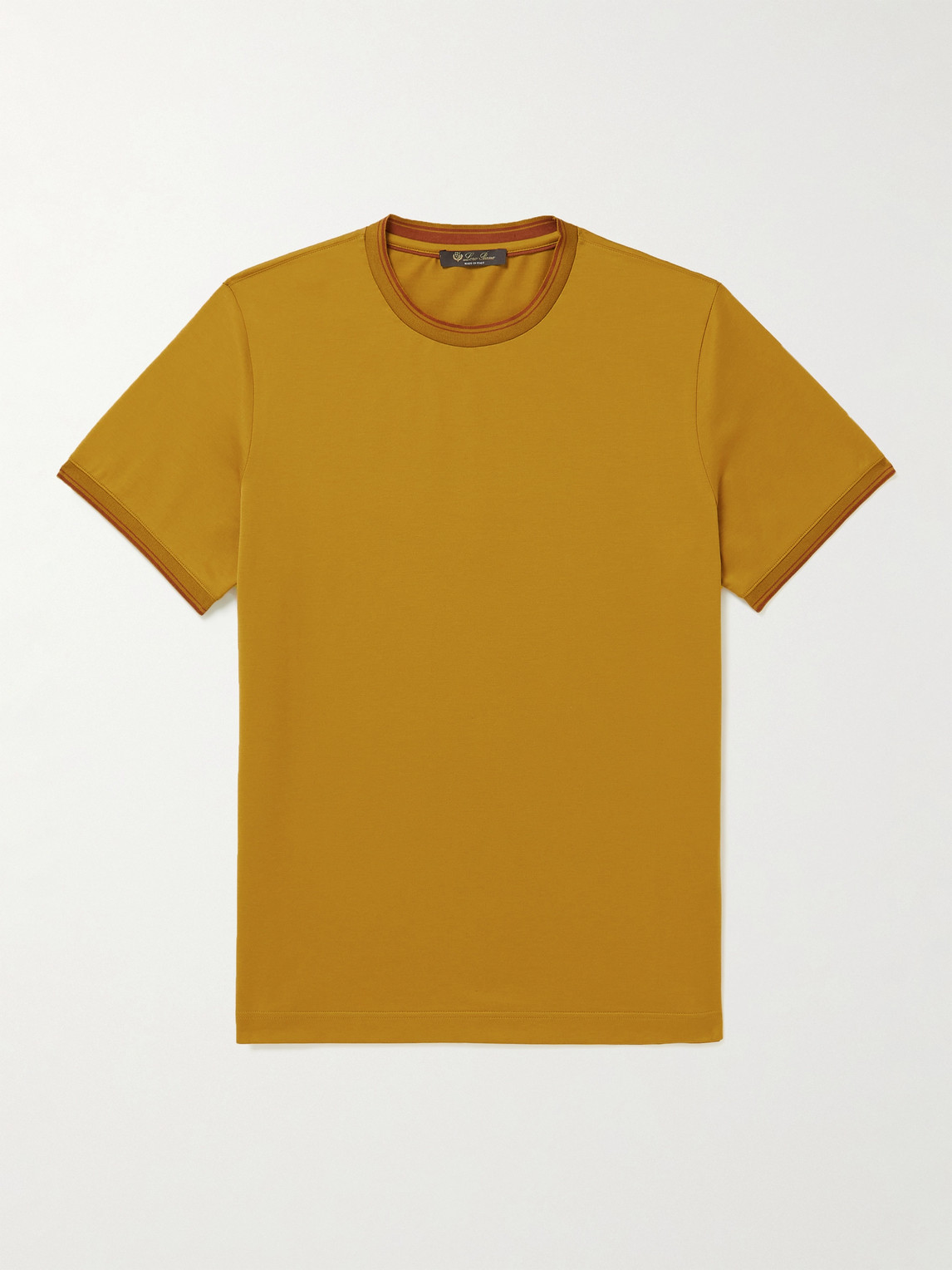 Loro Piana Contrast-Tipped Sea Island Cotton-Piqué T-shirt - Men