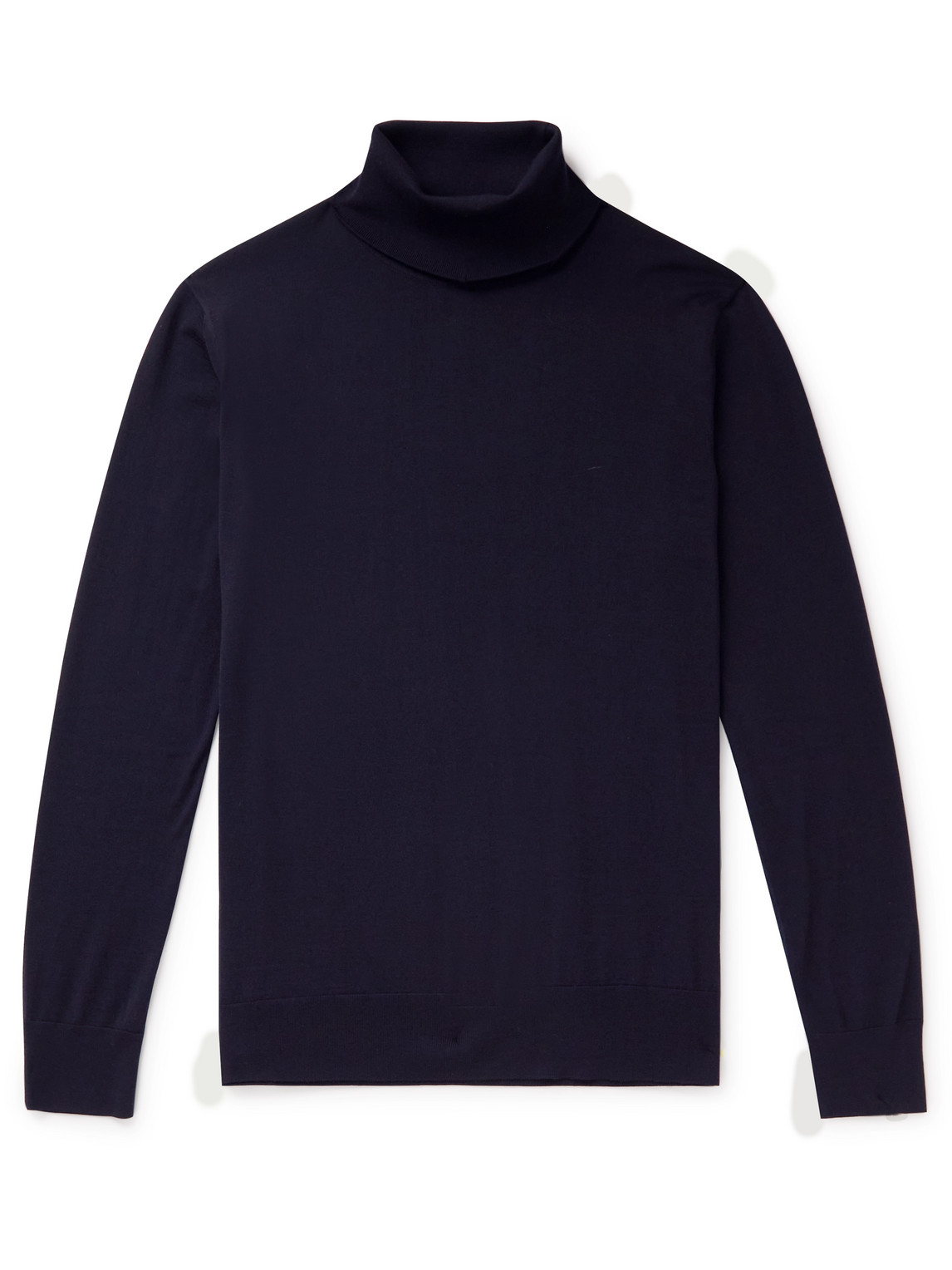 Loro Piana Wool Rollneck Sweater In Blue