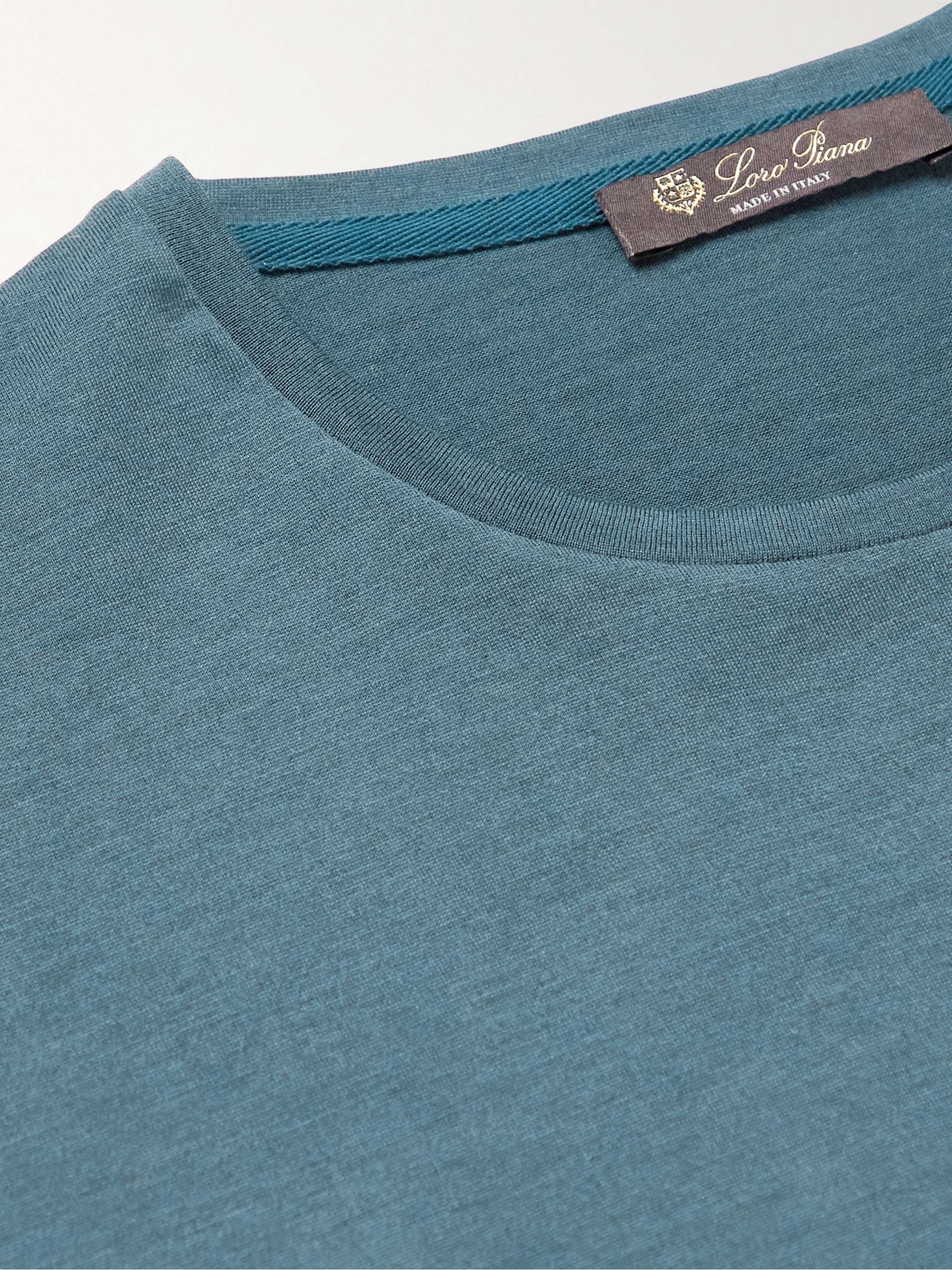 LORO PIANA Slim-Fit Silk and Cotton-Blend Jersey T-Shirt