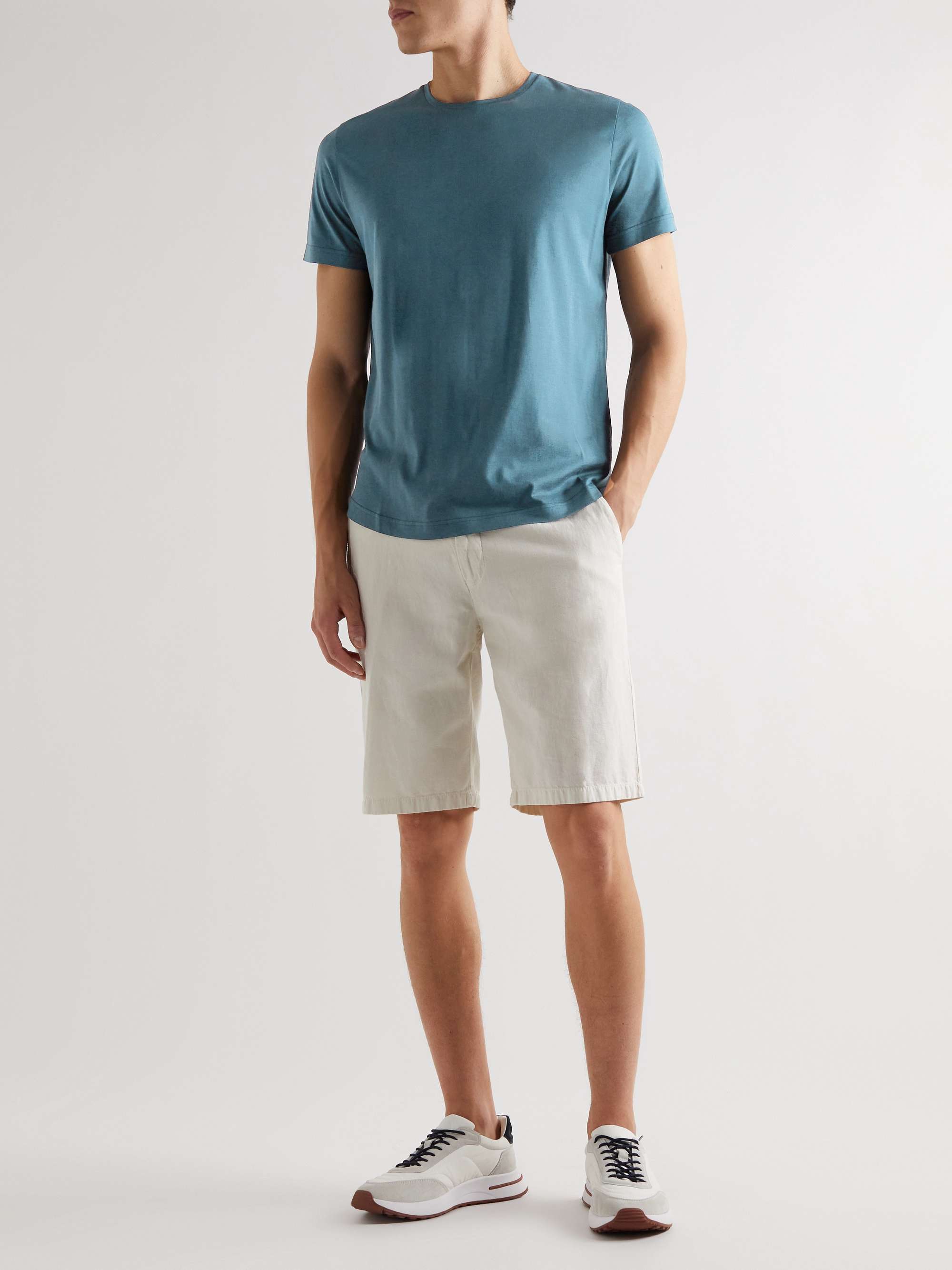 LORO PIANA Slim-Fit Silk and Cotton-Blend Jersey T-Shirt
