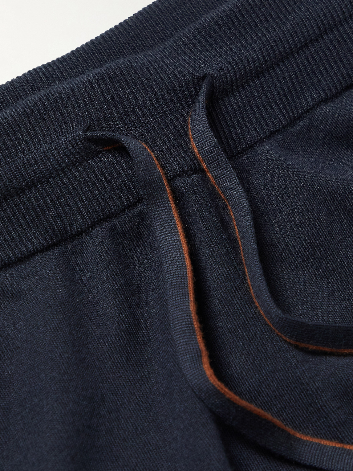 Shop Loro Piana Balfour Cashmere, Virgin Wool And Silk-blend Sweatpants In Blue