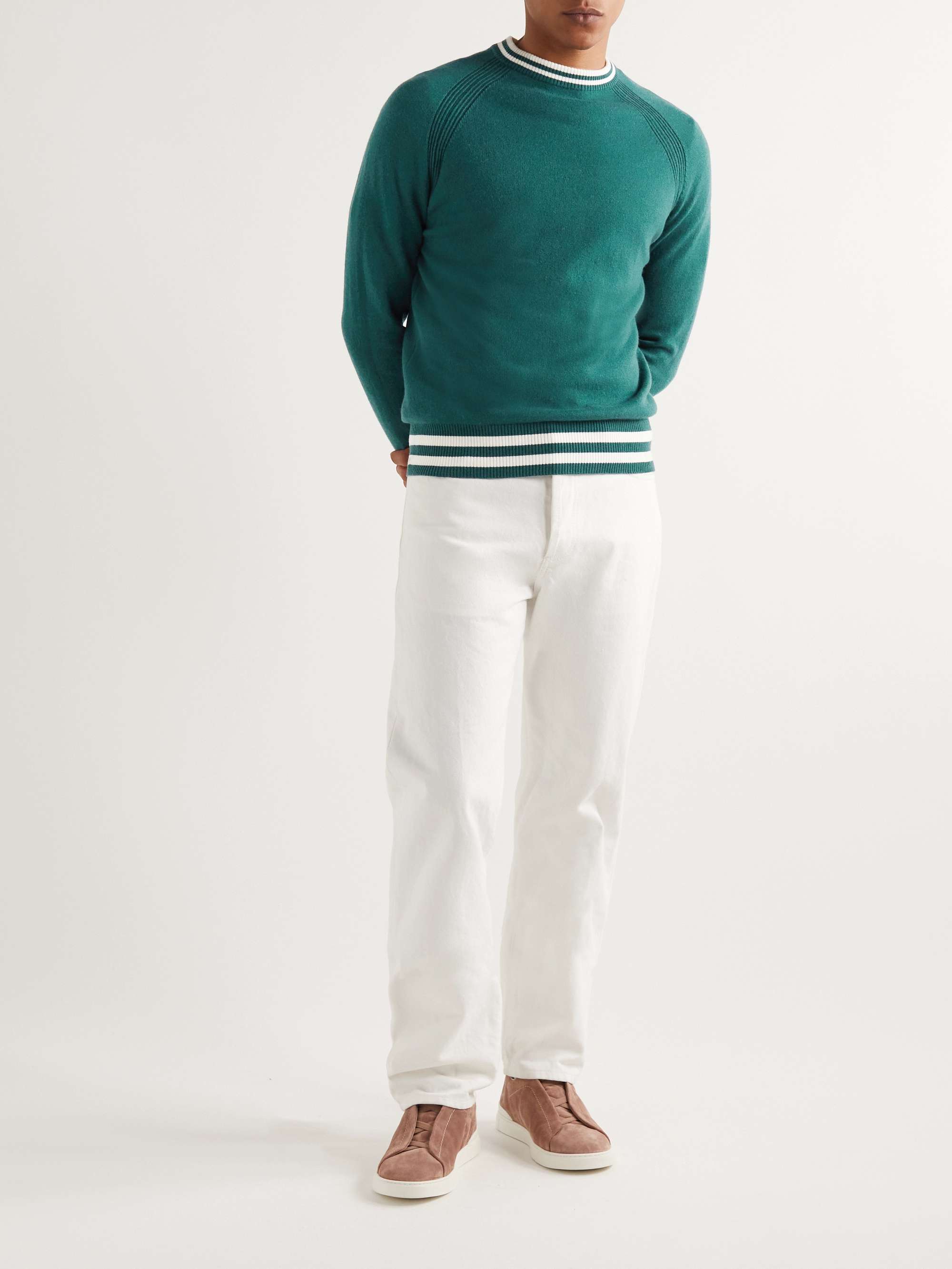 LORO PIANA Wallace Striped Cashmere Sweater