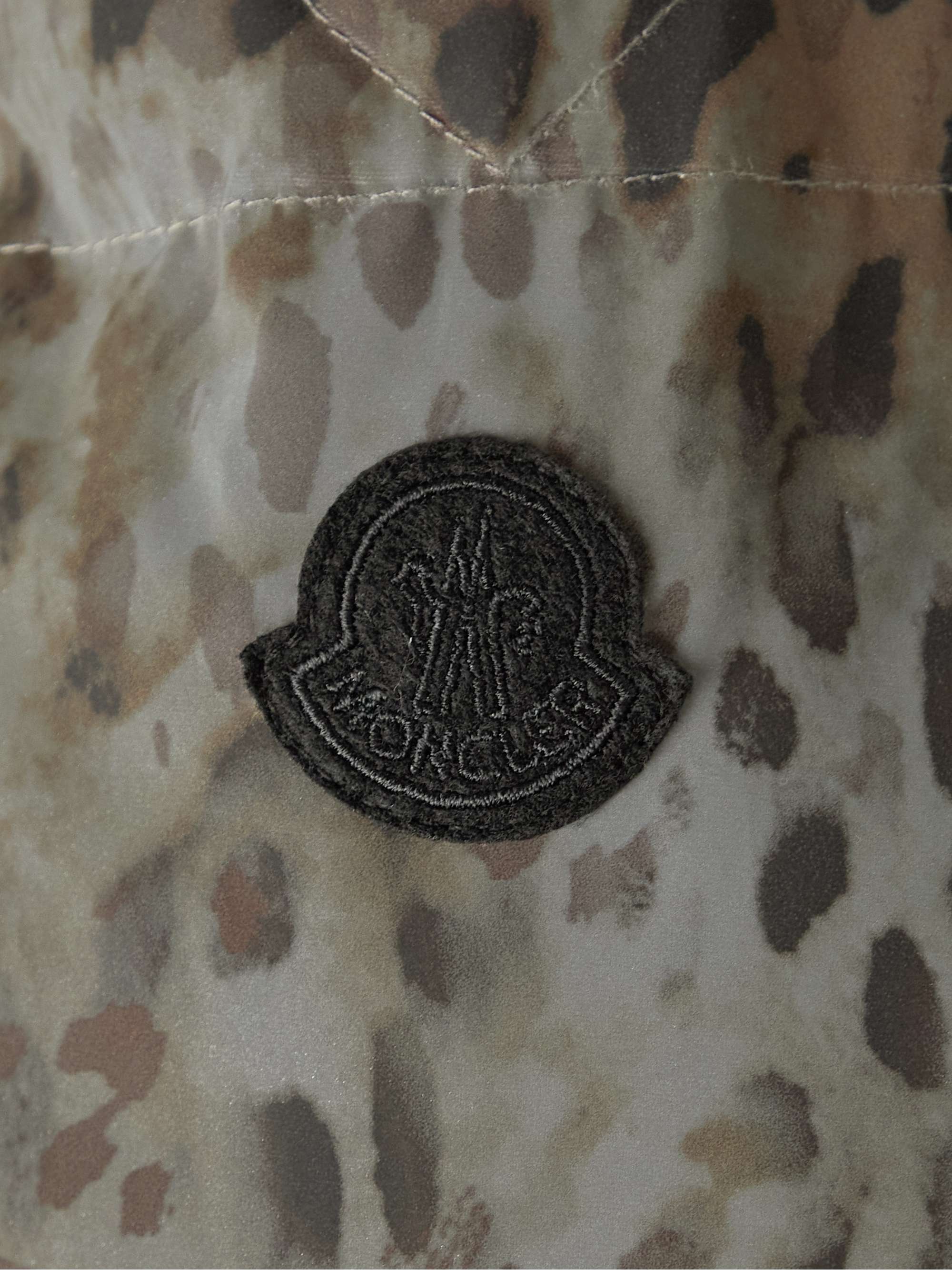 MONCLER GENIUS 2 Moncler 1952 Reflective Reversible Cheetah-Print Shell Down Jacket