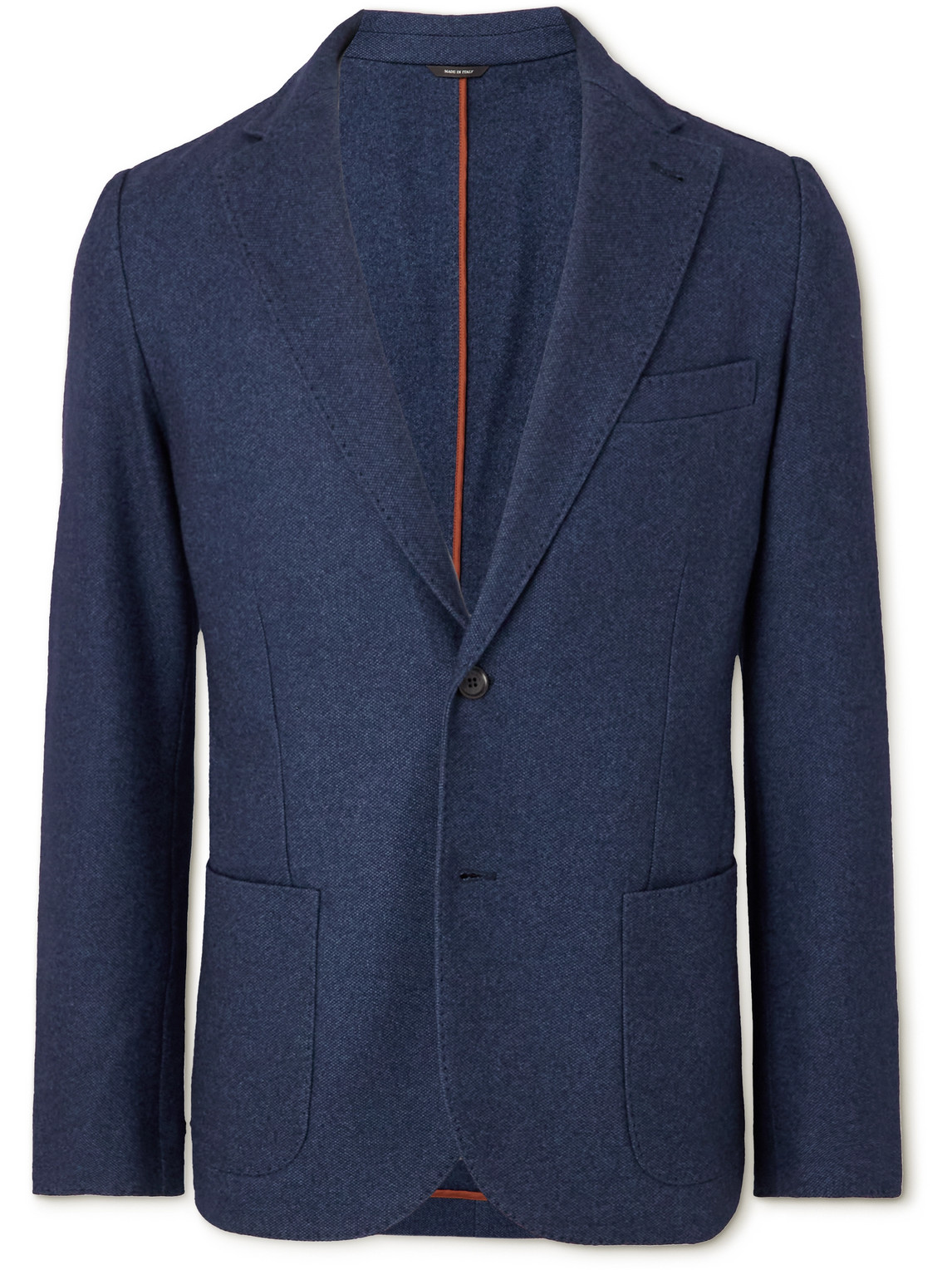 Shop Loro Piana Unstructured Silk And Cashmere-blend Blazer In Blue