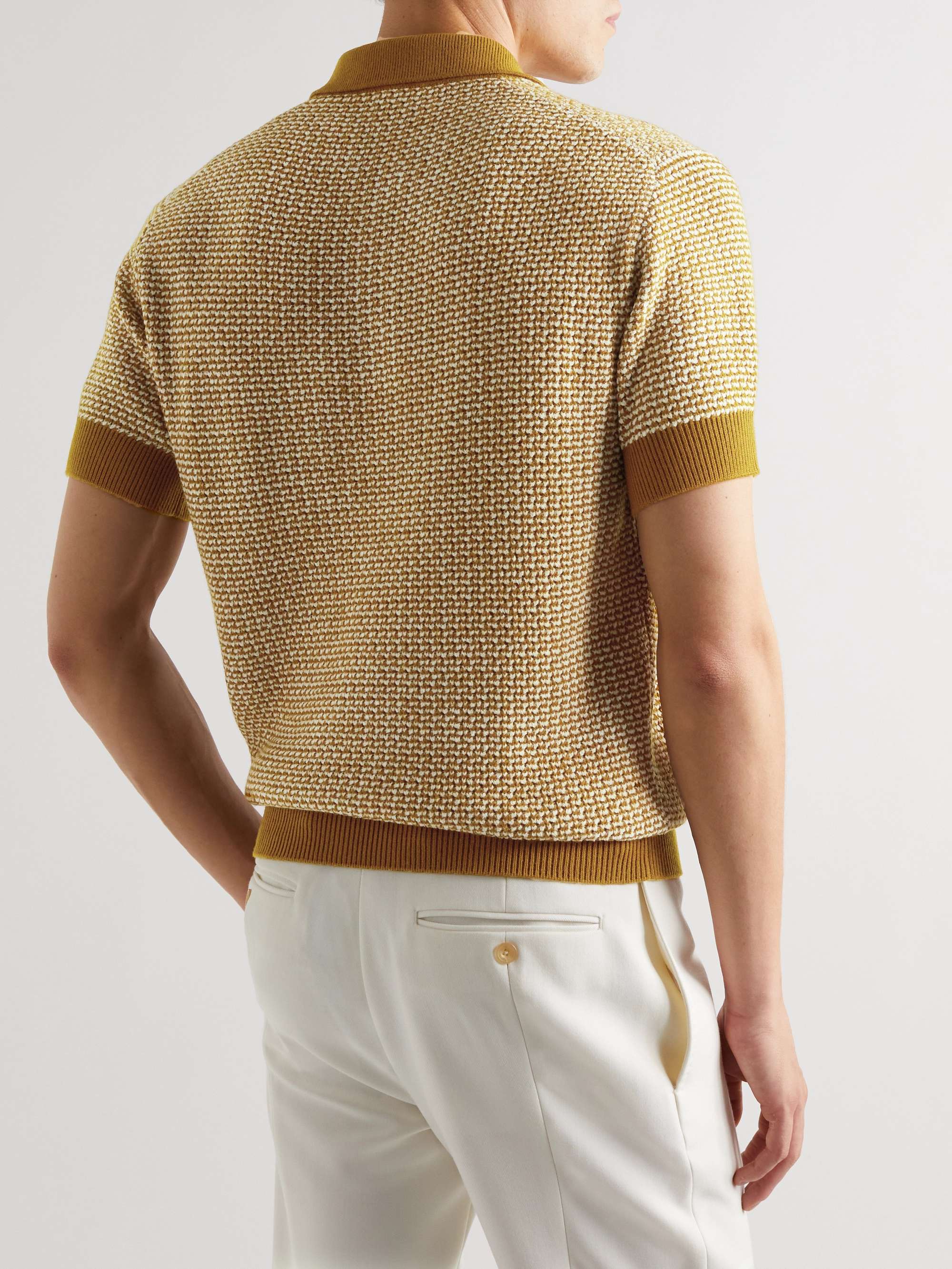LORO PIANA Slim-Fit Cashmere and Silk-Blend Chenille Polo Shirt
