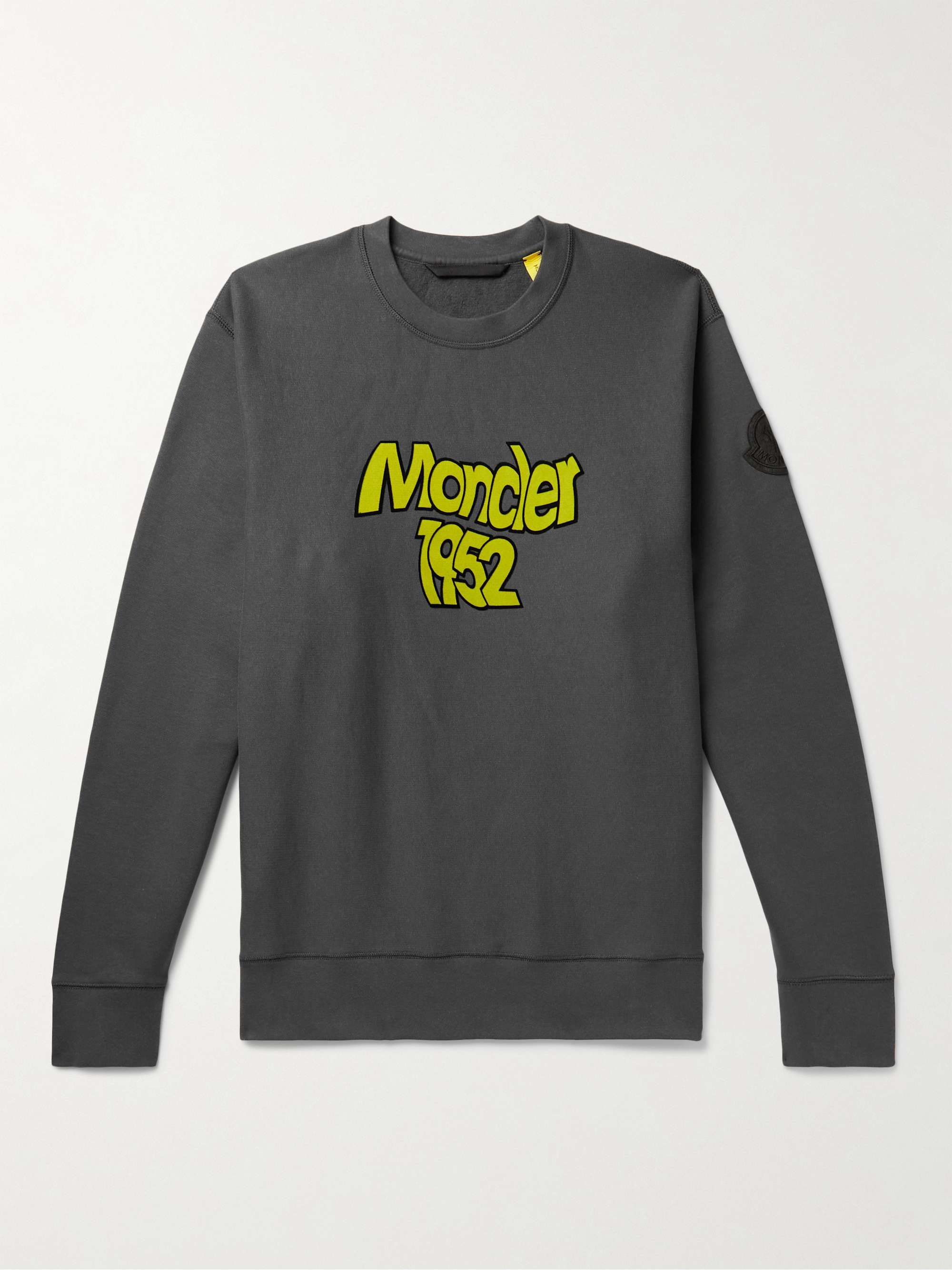 MONCLER GENIUS 2 Moncler 1952 Logo-Flocked Cotton-Jersey Sweatshirt for Men  | MR PORTER