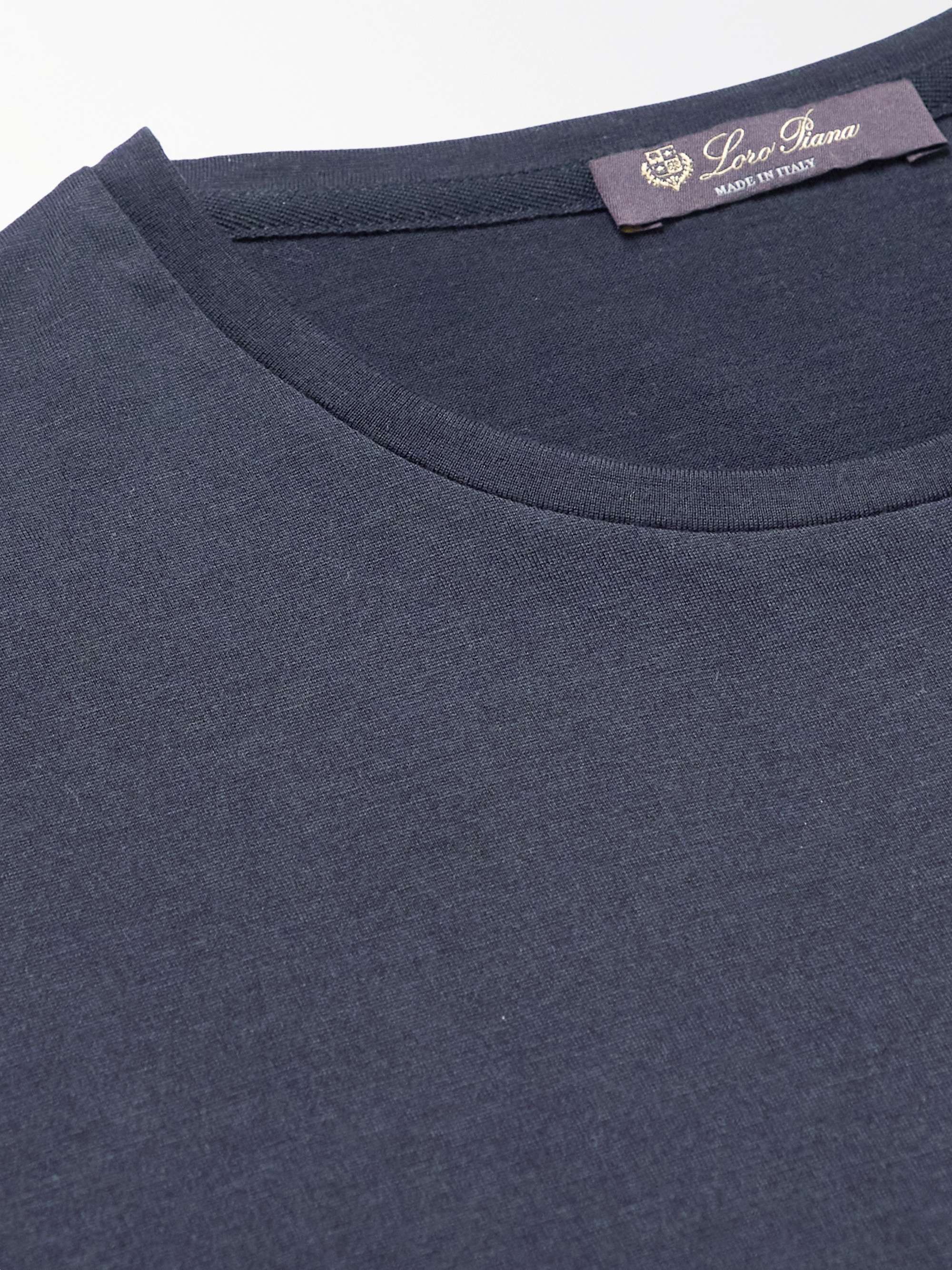 LORO PIANA Slim-Fit Silk and Cotton-Blend Jersey T-Shirt