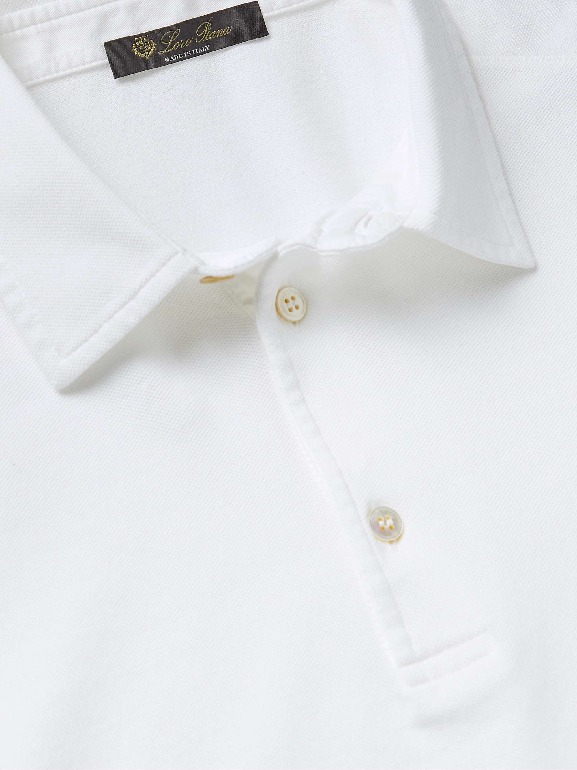 LORO PIANA Cotton-Piqué Polo Shirt | MR PORTER