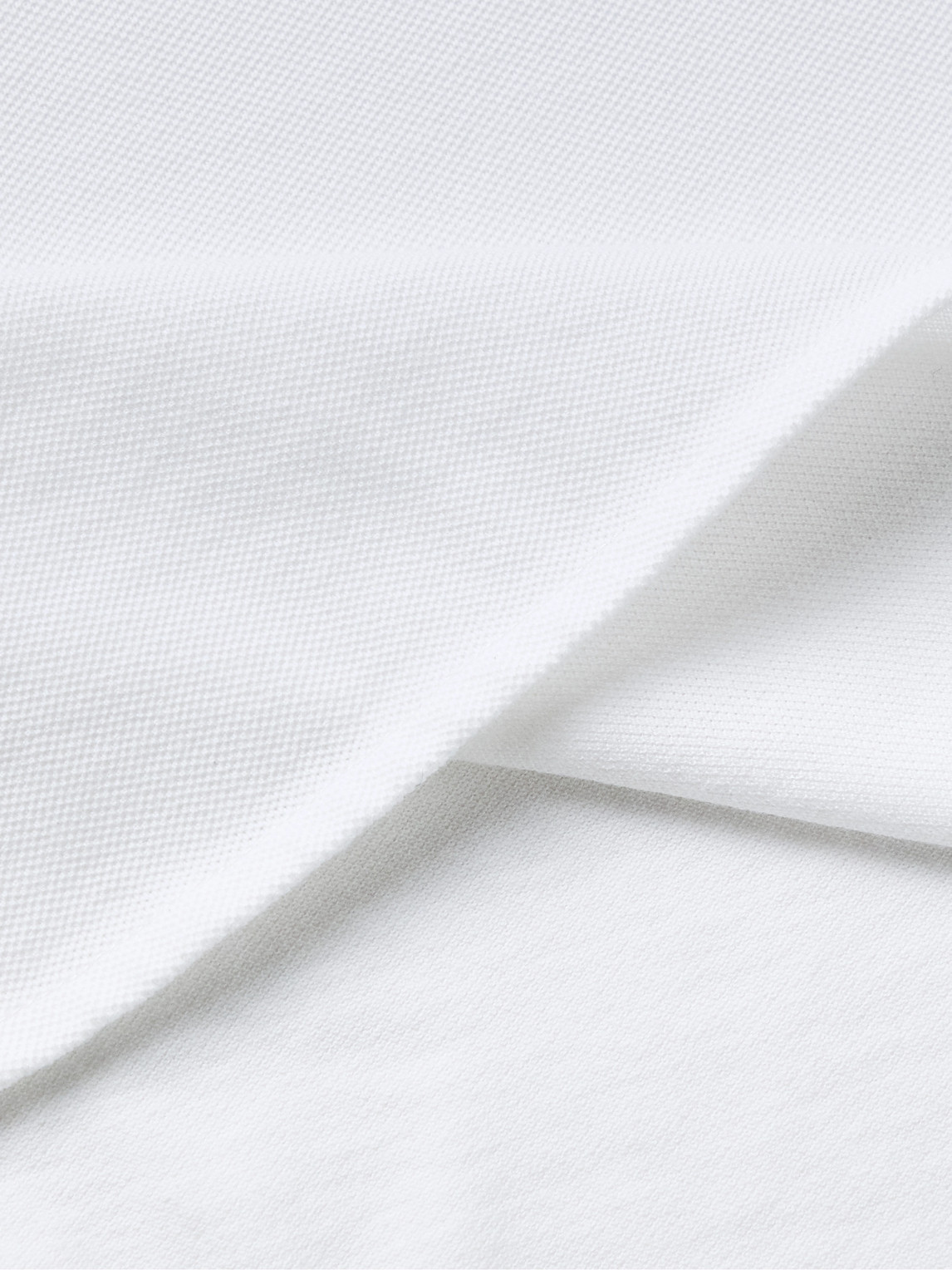 Shop Loro Piana Cotton-piqué Polo Shirt In White