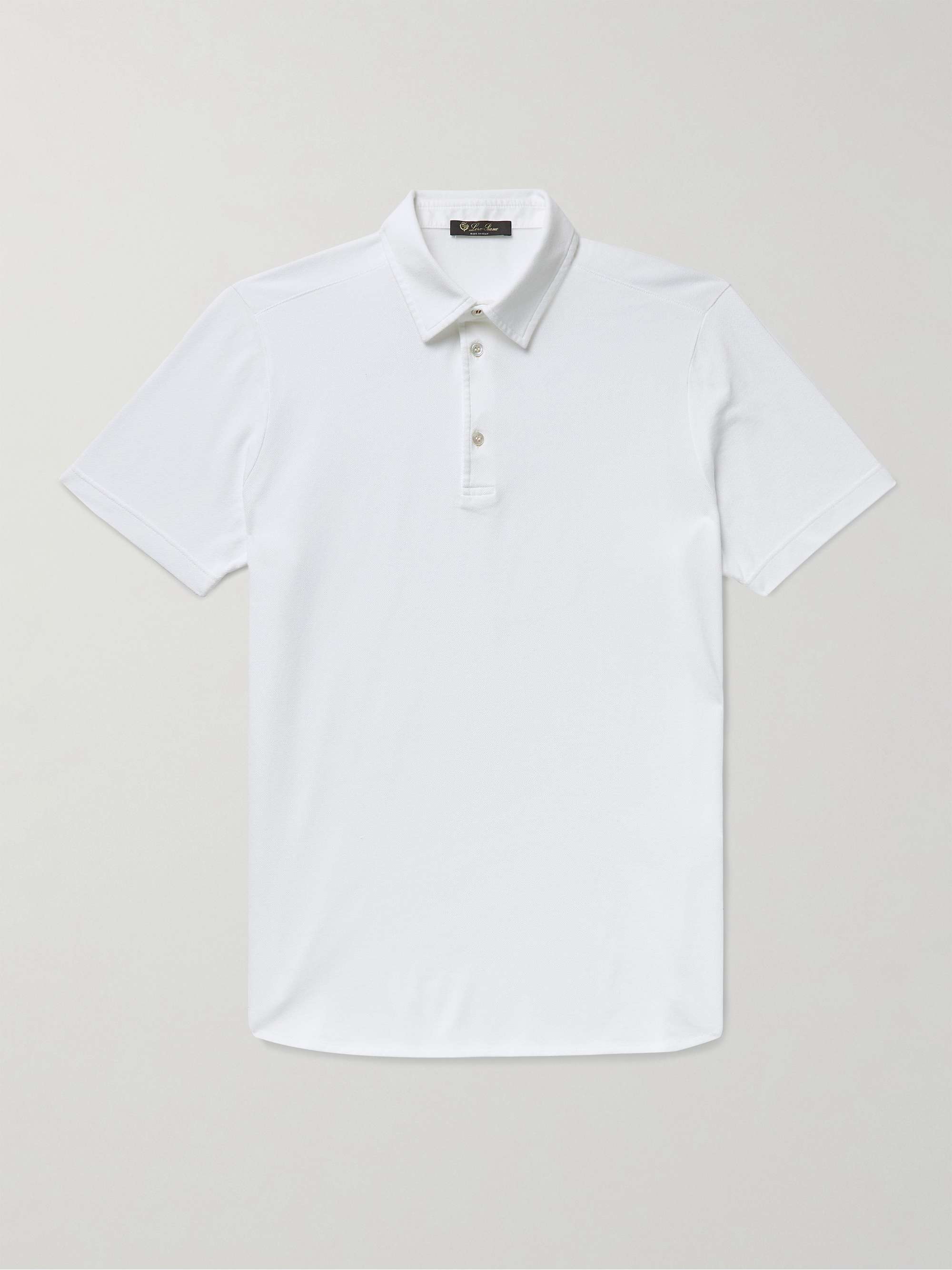 LORO PIANA Cotton-Piqué Polo Shirt for Men | MR PORTER