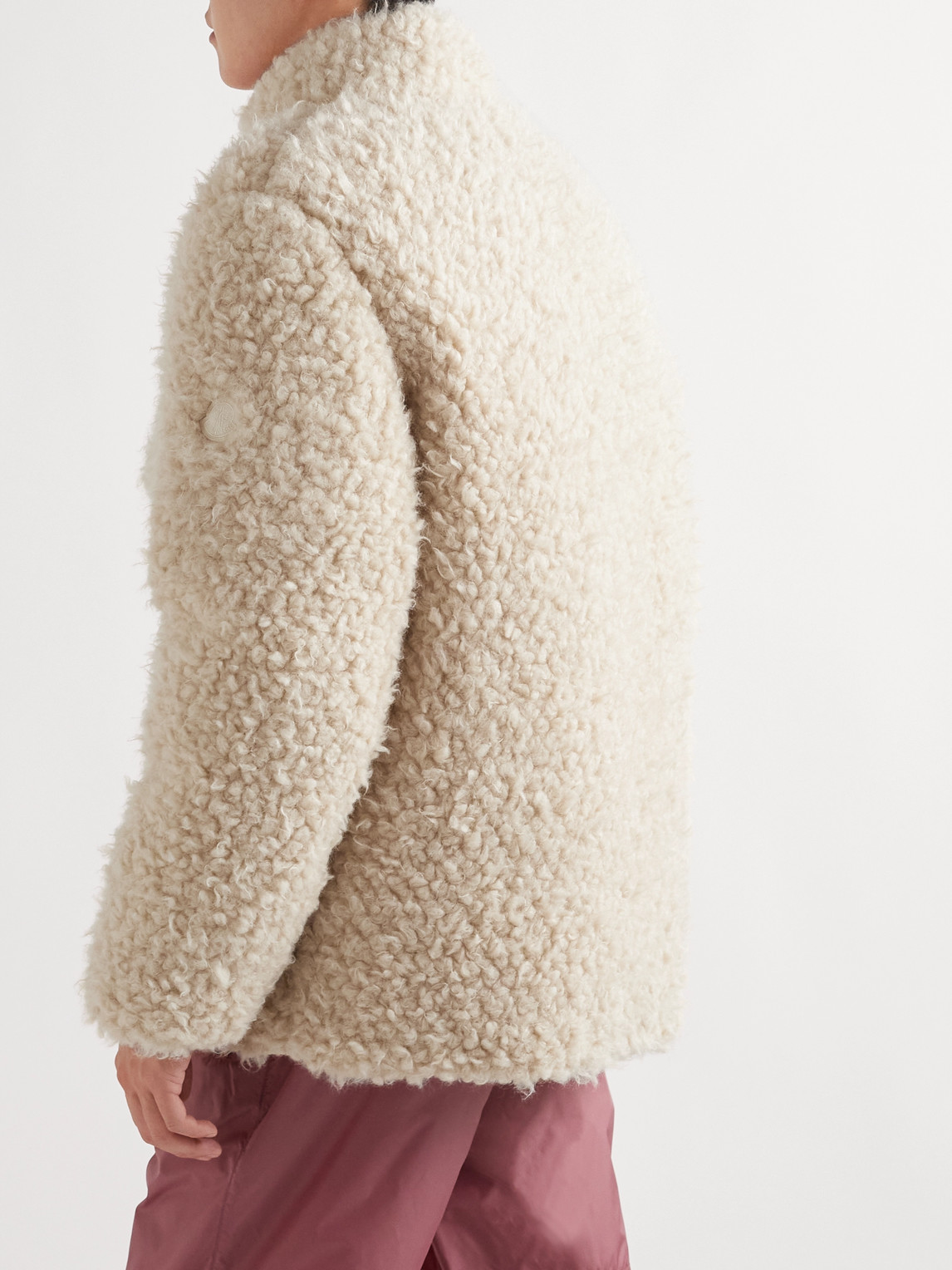 Moncler Genius 2 Moncler 1952 Monnow Reversible Shell And Faux Shearling Down Jacket In Neutrals