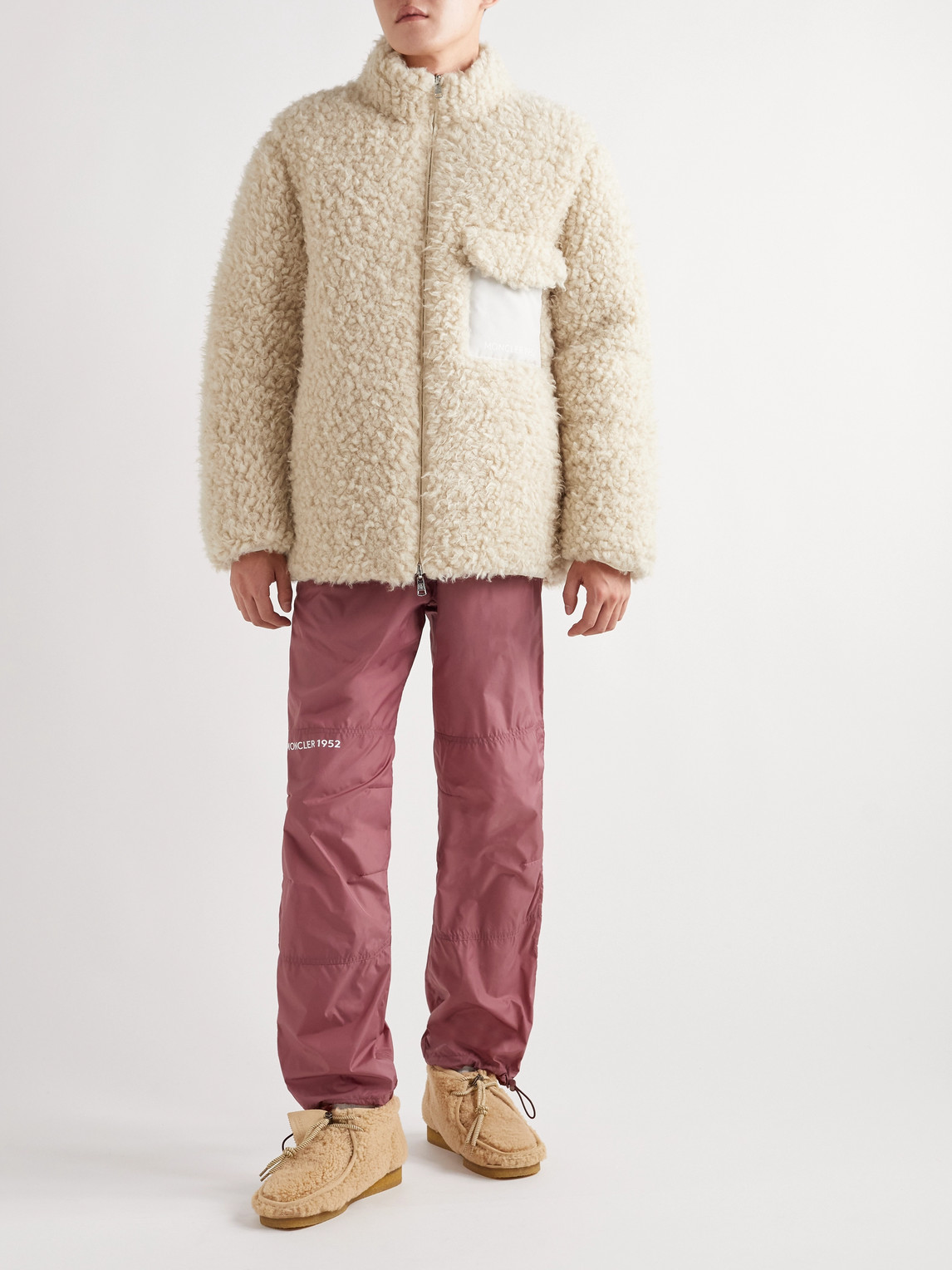 Moncler Genius 2 Moncler 1952 Monnow Reversible Shell And Faux Shearling Down Jacket In Neutrals