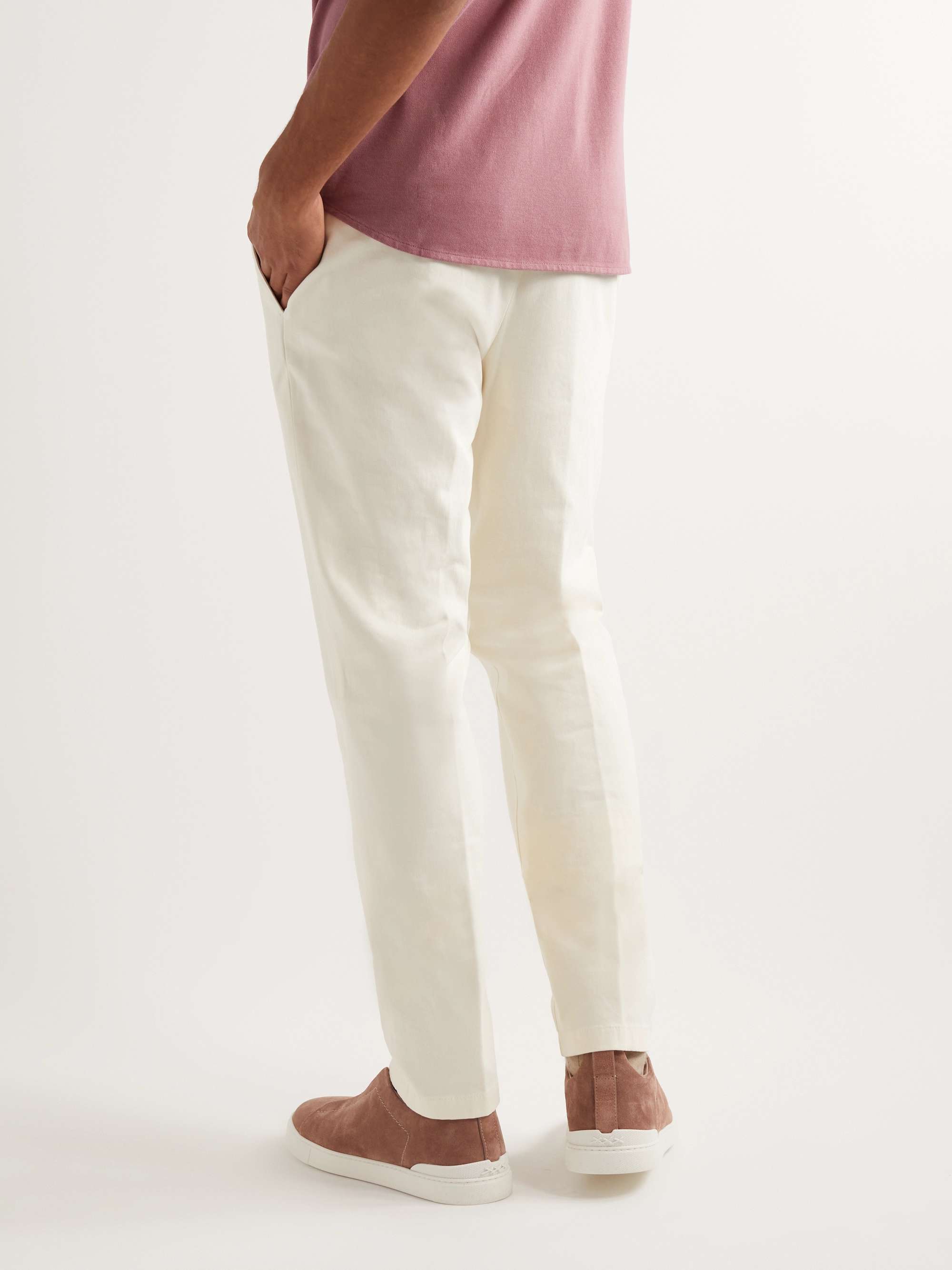 LORO PIANA Slim-Fit Cotton-Blend Trousers