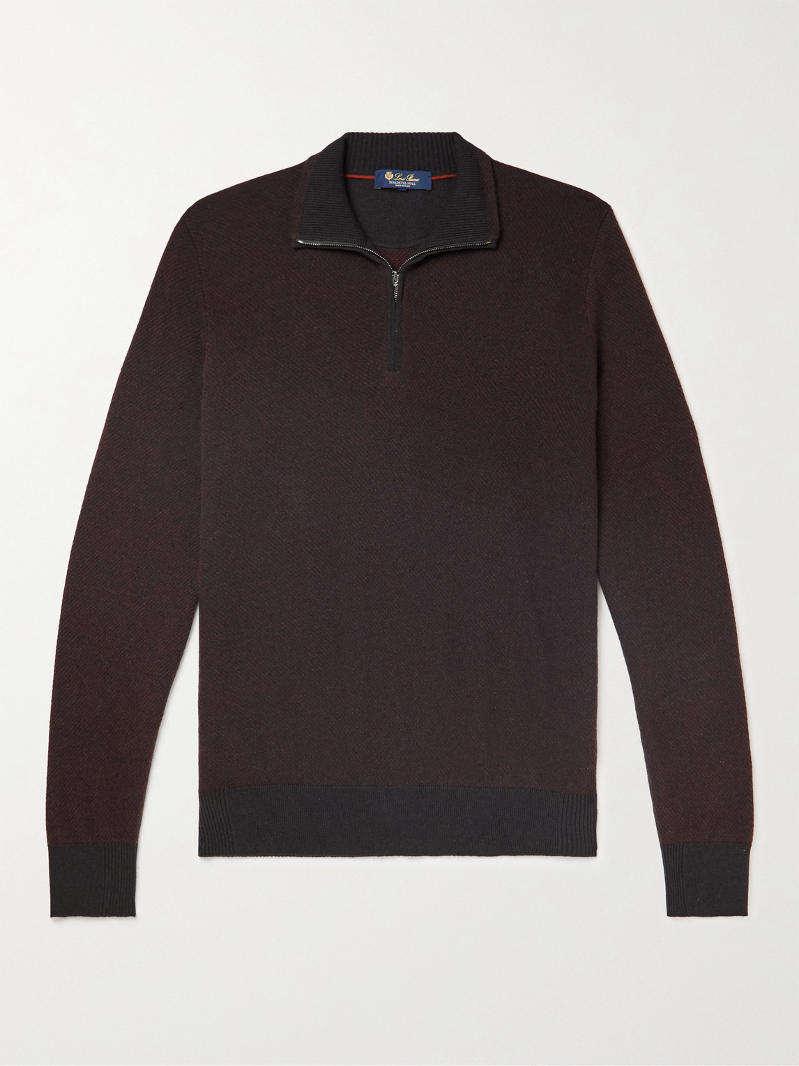 Loro Piana Roadster Slim-Fit Striped Cashmere Half-Zip Sweater - Men