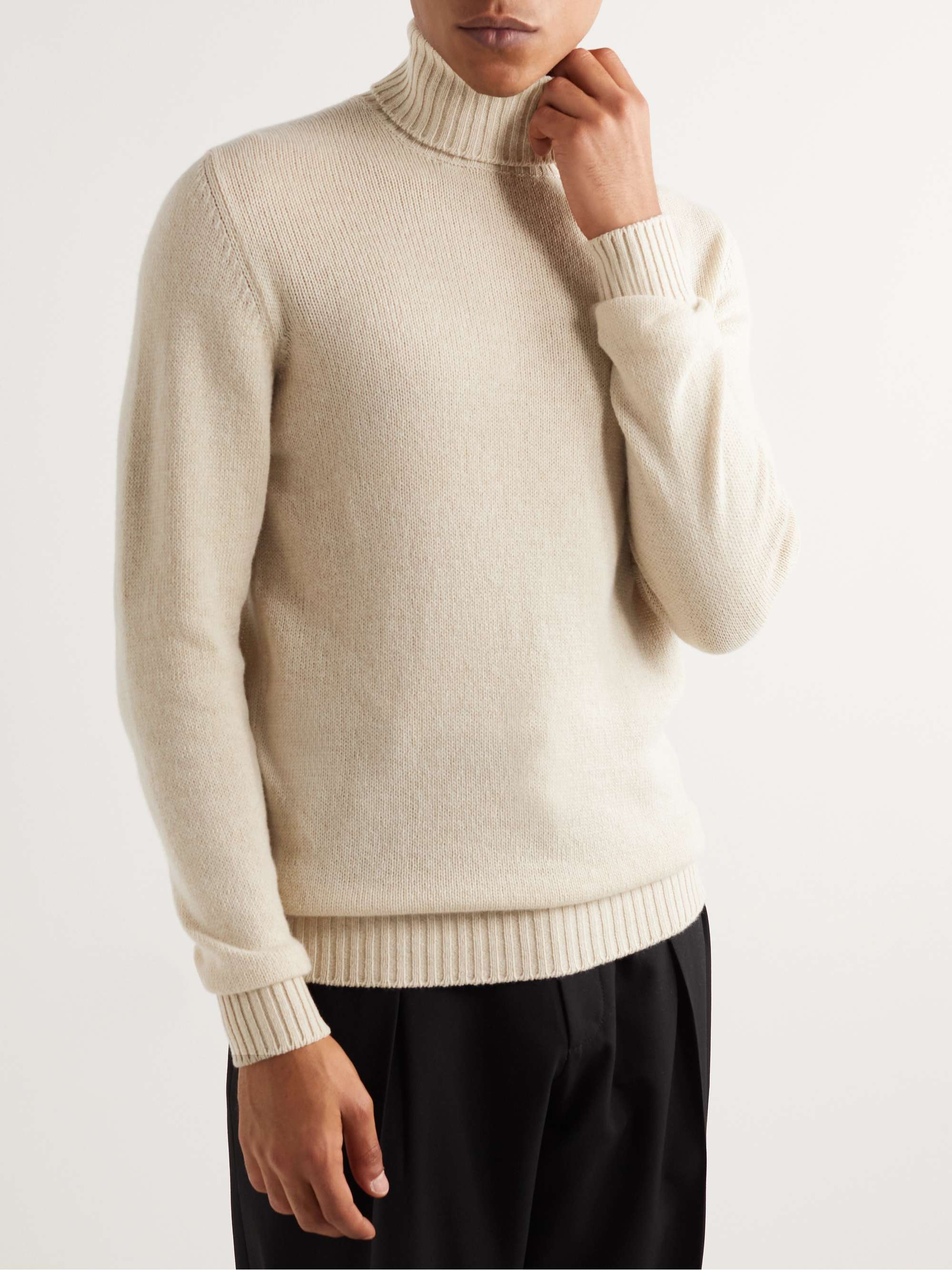 LORO PIANA Baby Cashmere Rollneck Sweater