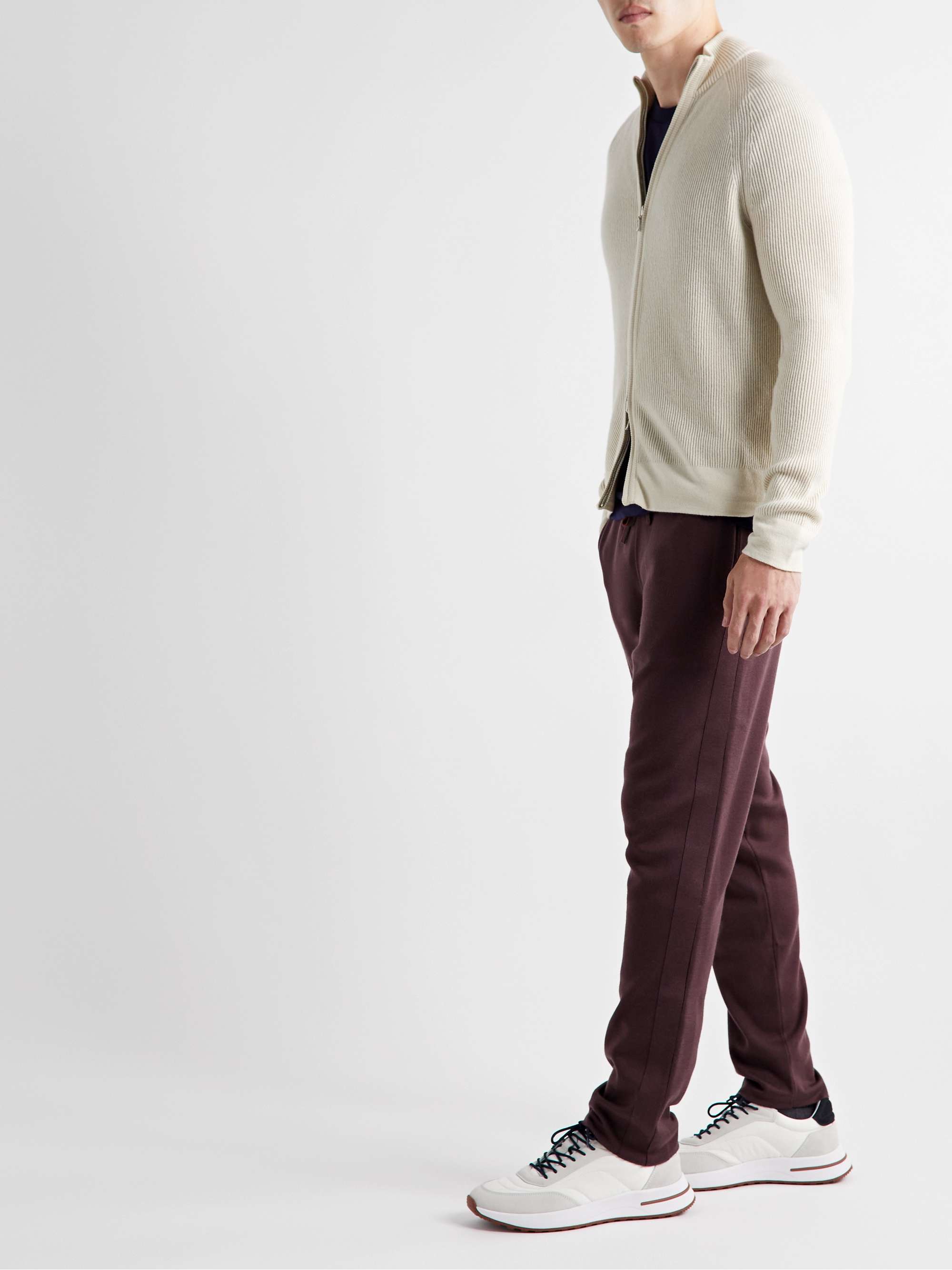 LORO PIANA Tapered Cashmere, Virgin Wool and Silk-Blend Sweatpants