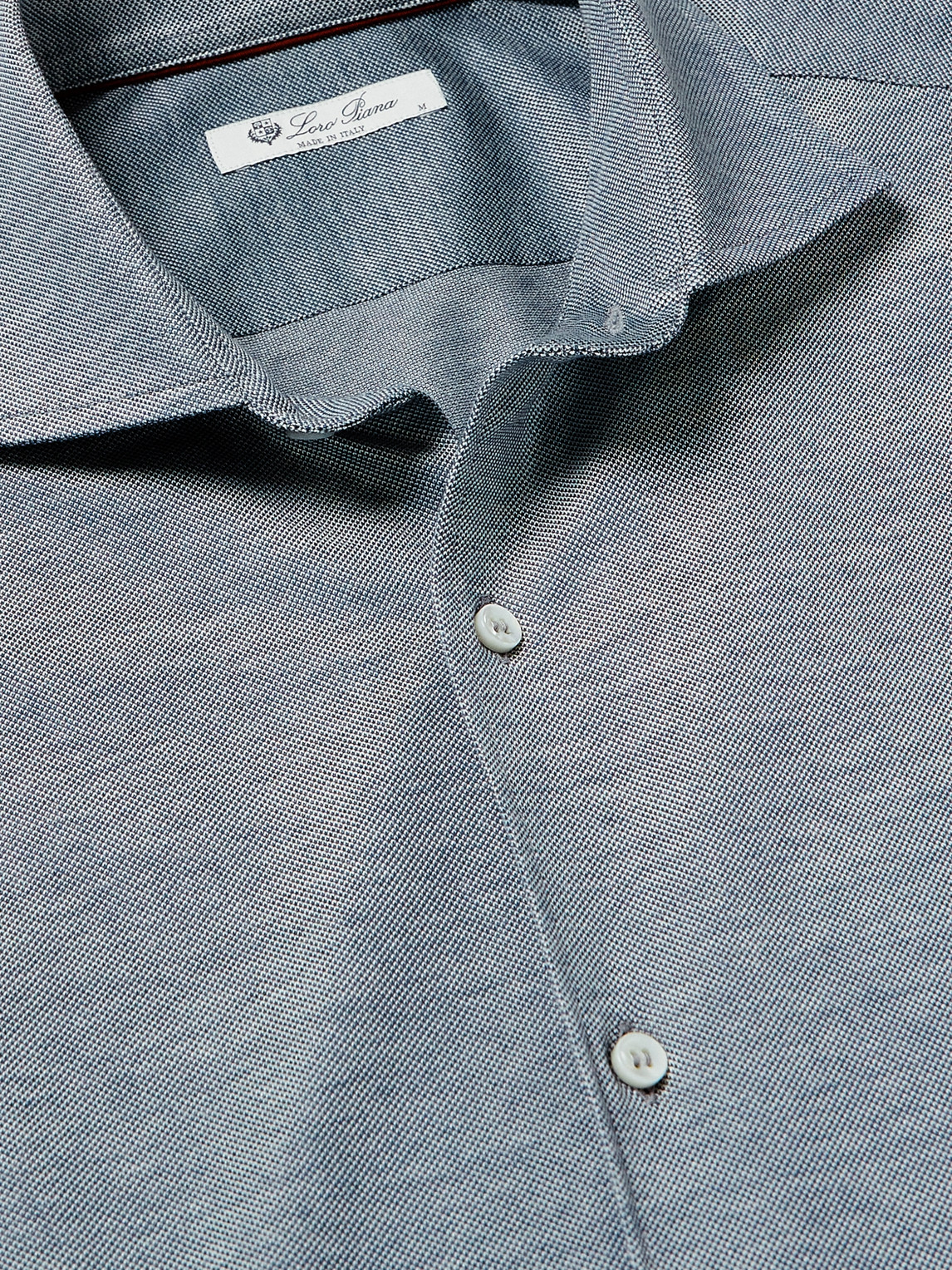 Loro Piana Andrew Cotton Oxford Shirt In Blue