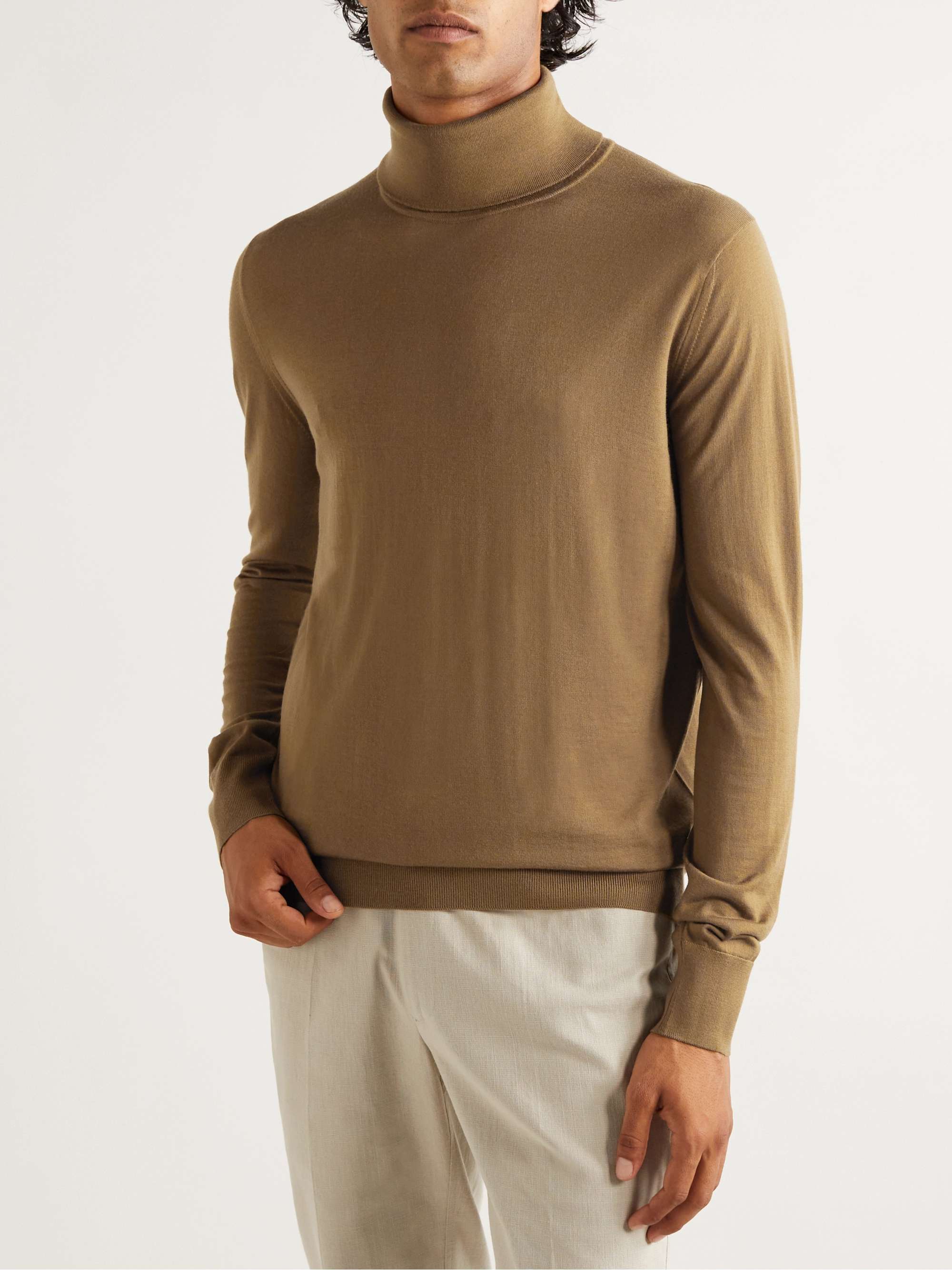 LORO PIANA Dolcevita Slim-Fit Virgin Wool Rollneck Sweater for Men | MR ...