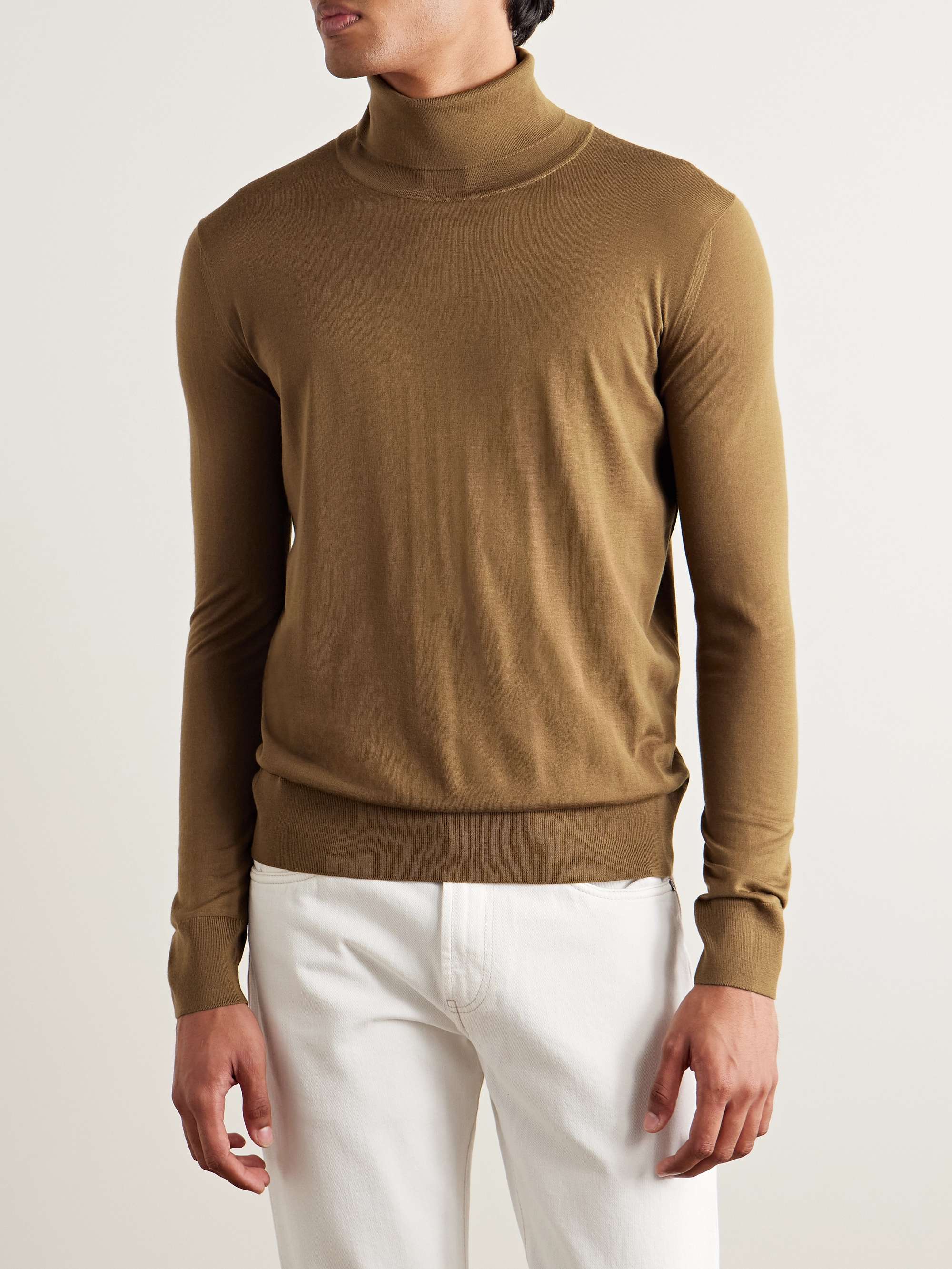 LORO PIANA Dolcevita Slim-Fit Virgin Wool Rollneck Sweater for Men | MR ...