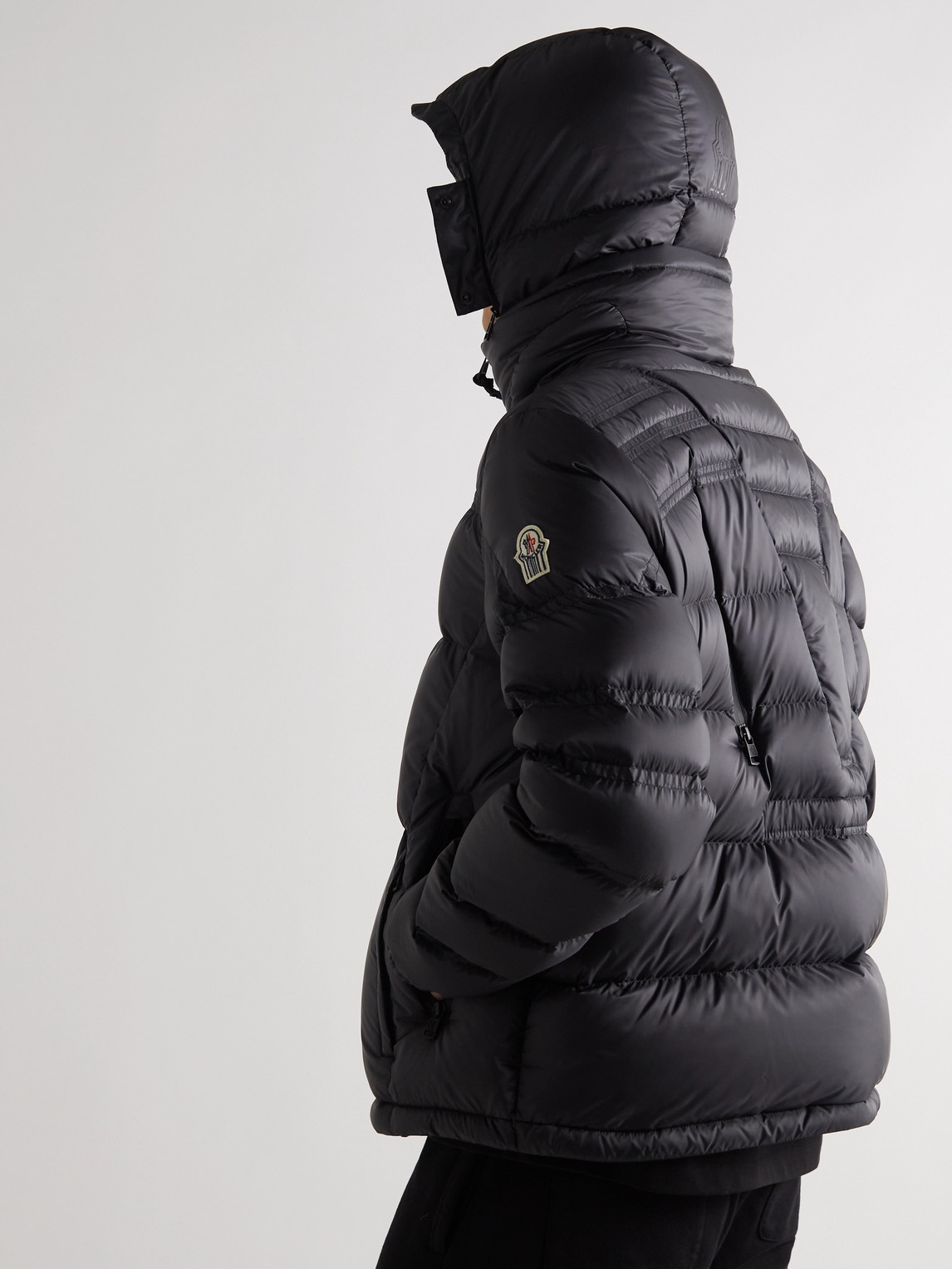 Shop Moncler Genius Gentle Monster Logo-print Quilted Shell Down Hooded Jacket In Black