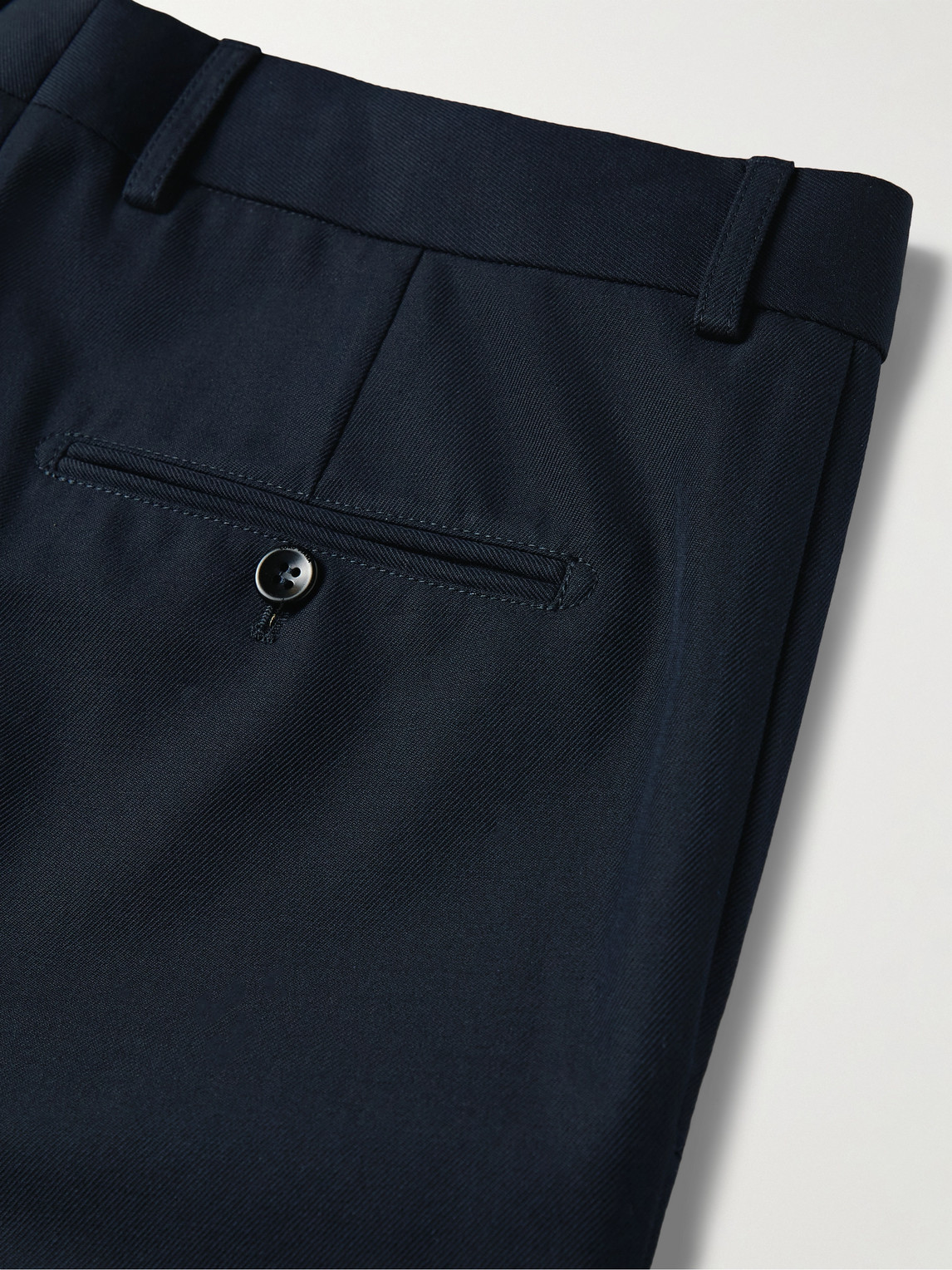 Shop Loro Piana Slim-fit Cotton And Wool-blend Twill Chinos In Blue