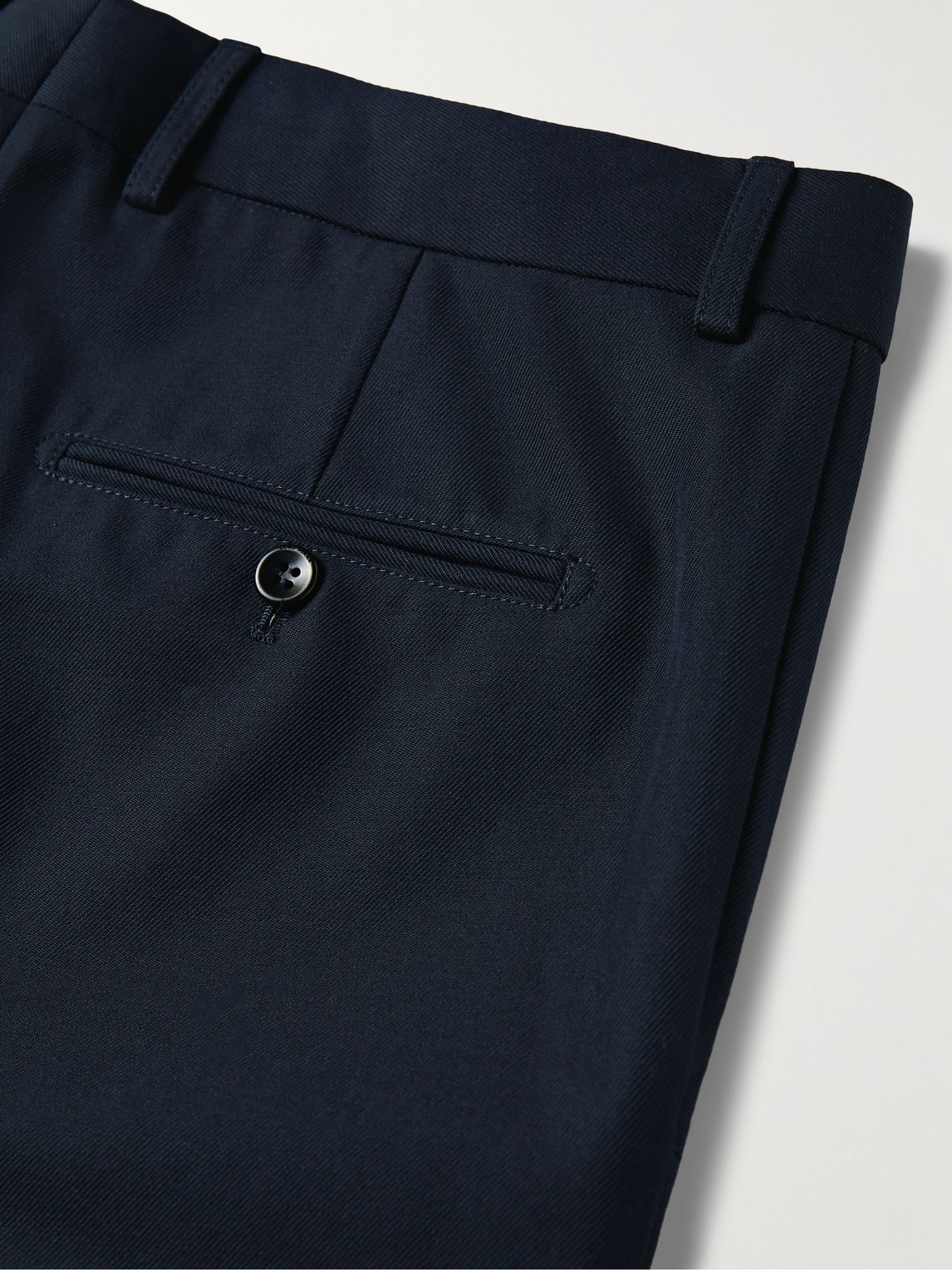 Loro Piana Slim-fit Cotton And Wool-blend Twill Chinos In Blue