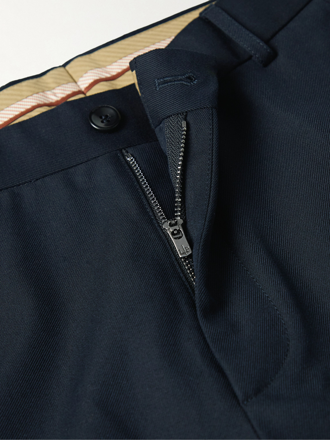 Loro Piana Slim-fit Cotton And Wool-blend Twill Chinos In Blue
