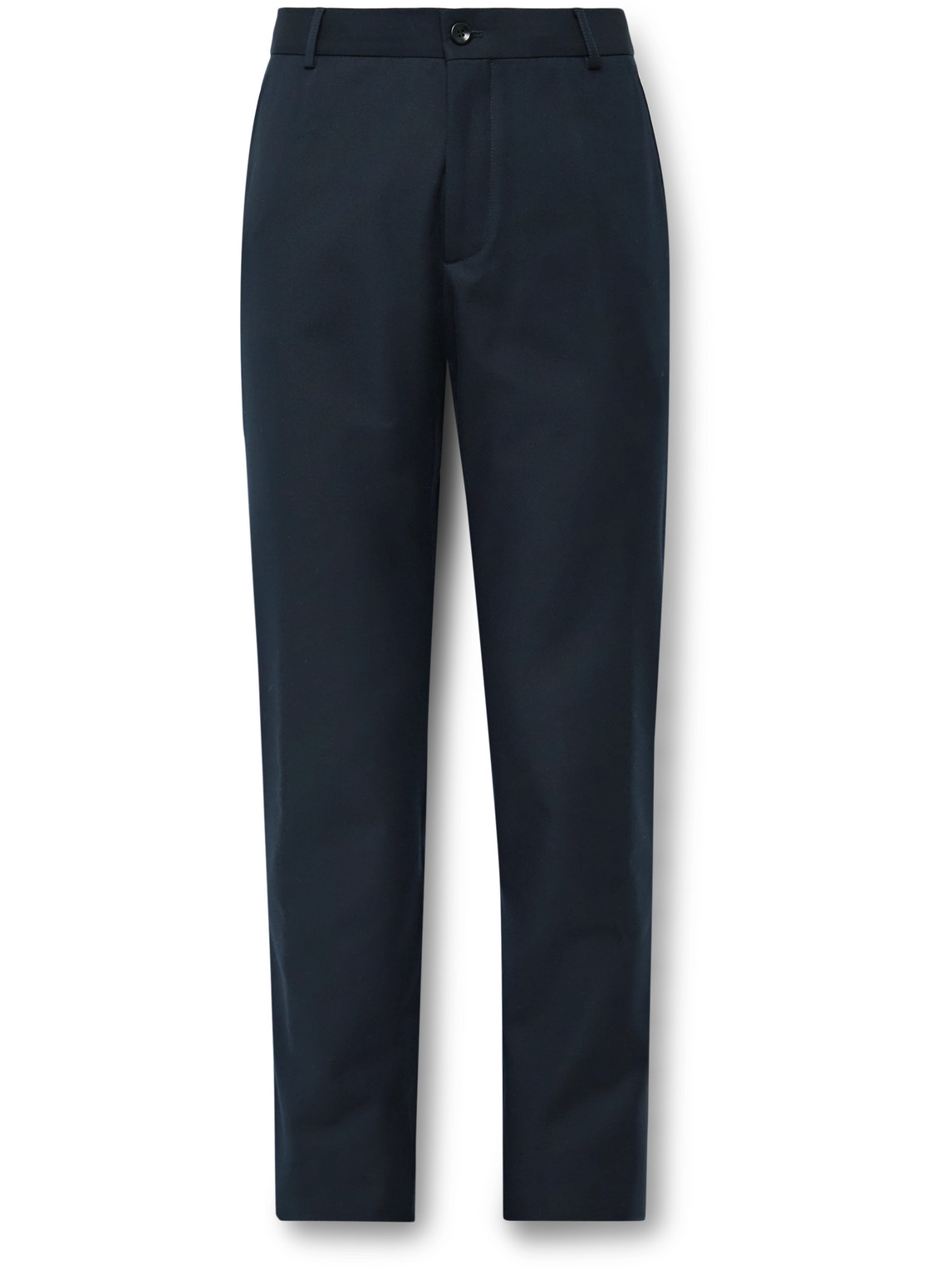 Loro Piana Slim-fit Cotton And Wool-blend Twill Chinos In Blue