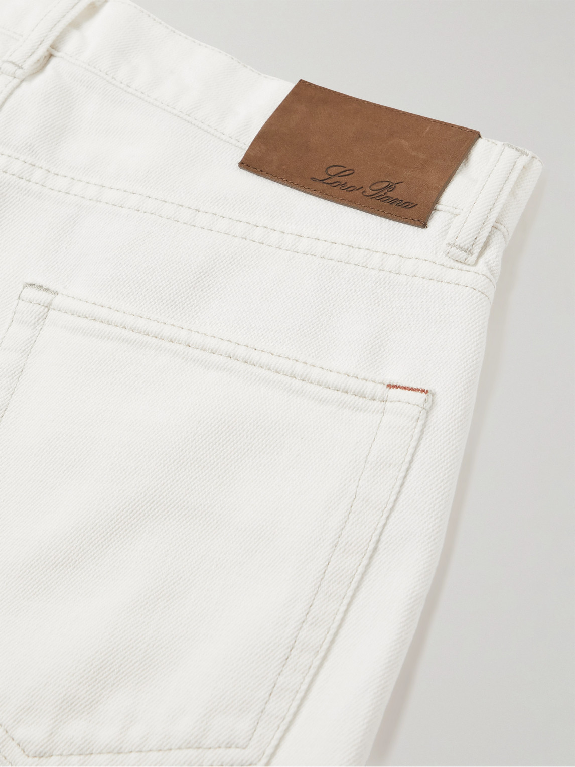 Shop Loro Piana Slim-fit Jeans In White