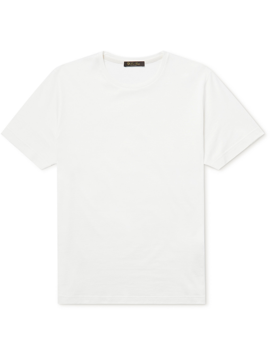 Loro Piana Silk And Cotton-blend Jersey T-shirt In Optical White